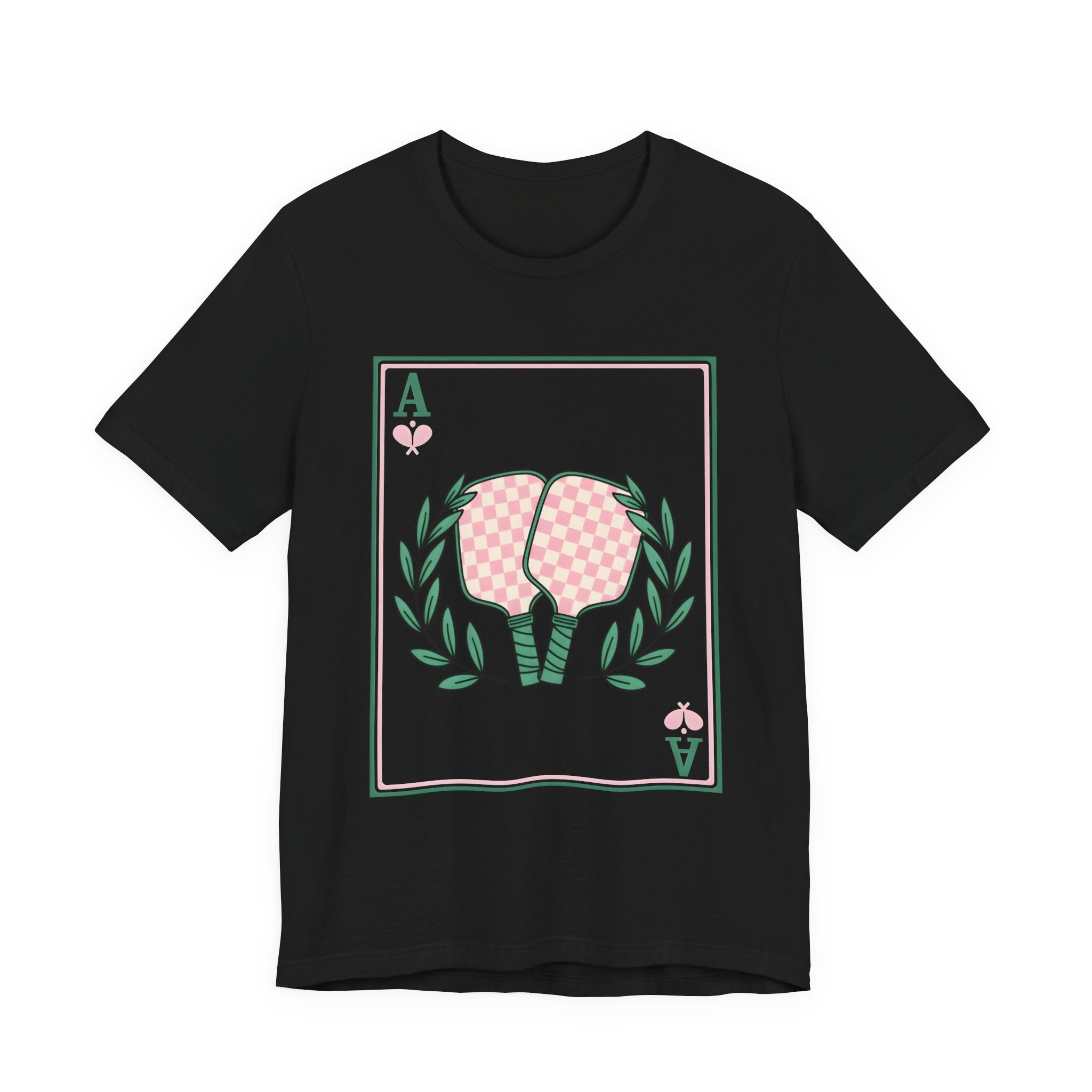 Ace of Hearts Playing Card Tee — Pink Checker Butt Graphic T-Shirt