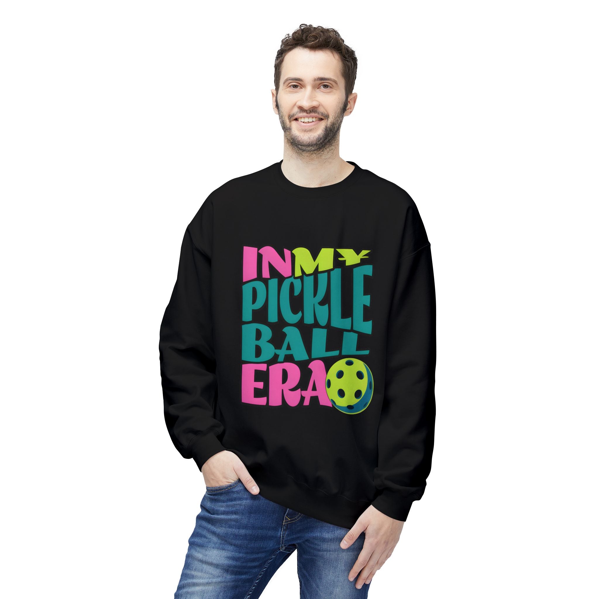 Pickleball Era Crewneck Sweatshirt — "In My Pickleball Era" Colorful Graphic