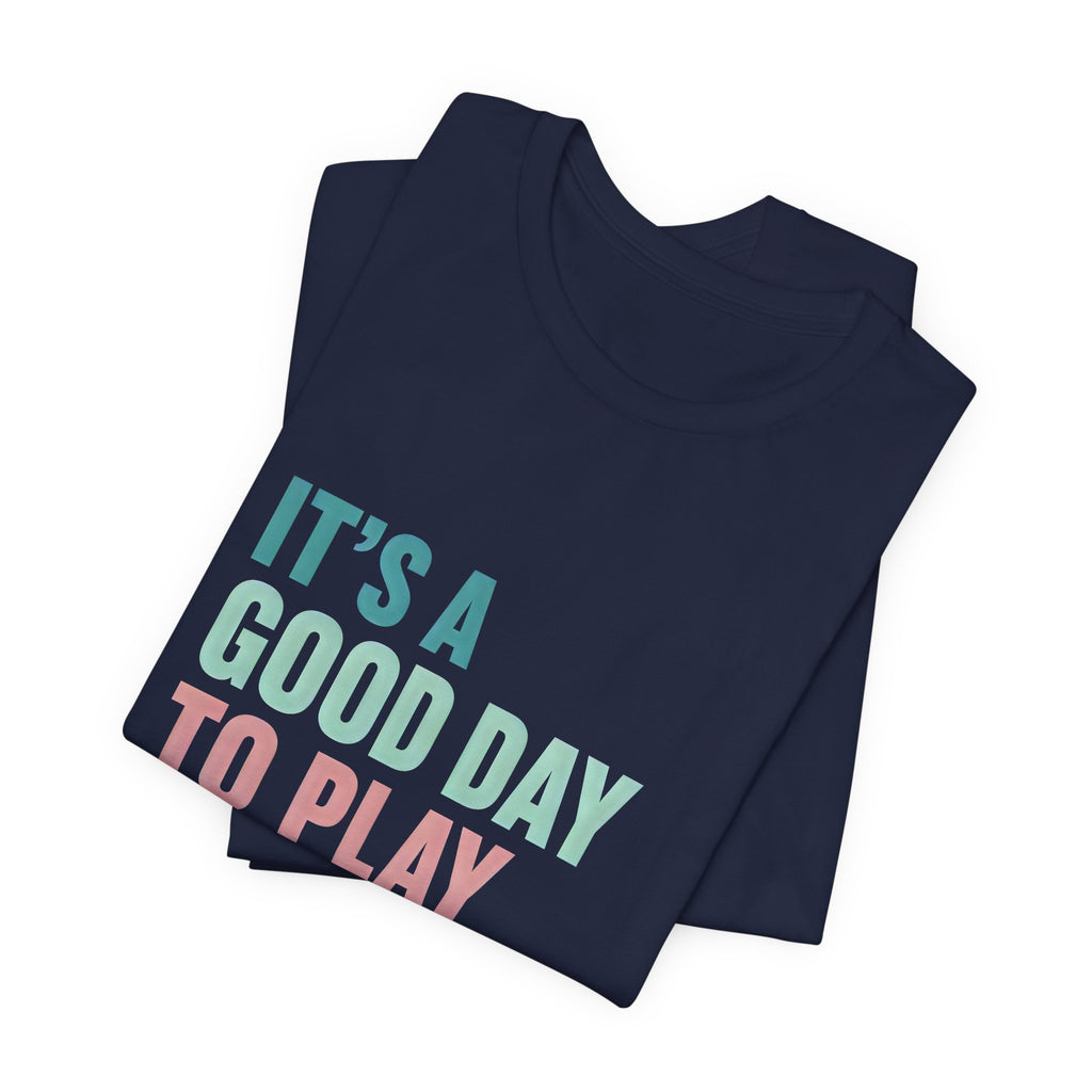 Pickleball Tee — "It's a Good Day to Play Pickleball" Retro Colorblock Shirt