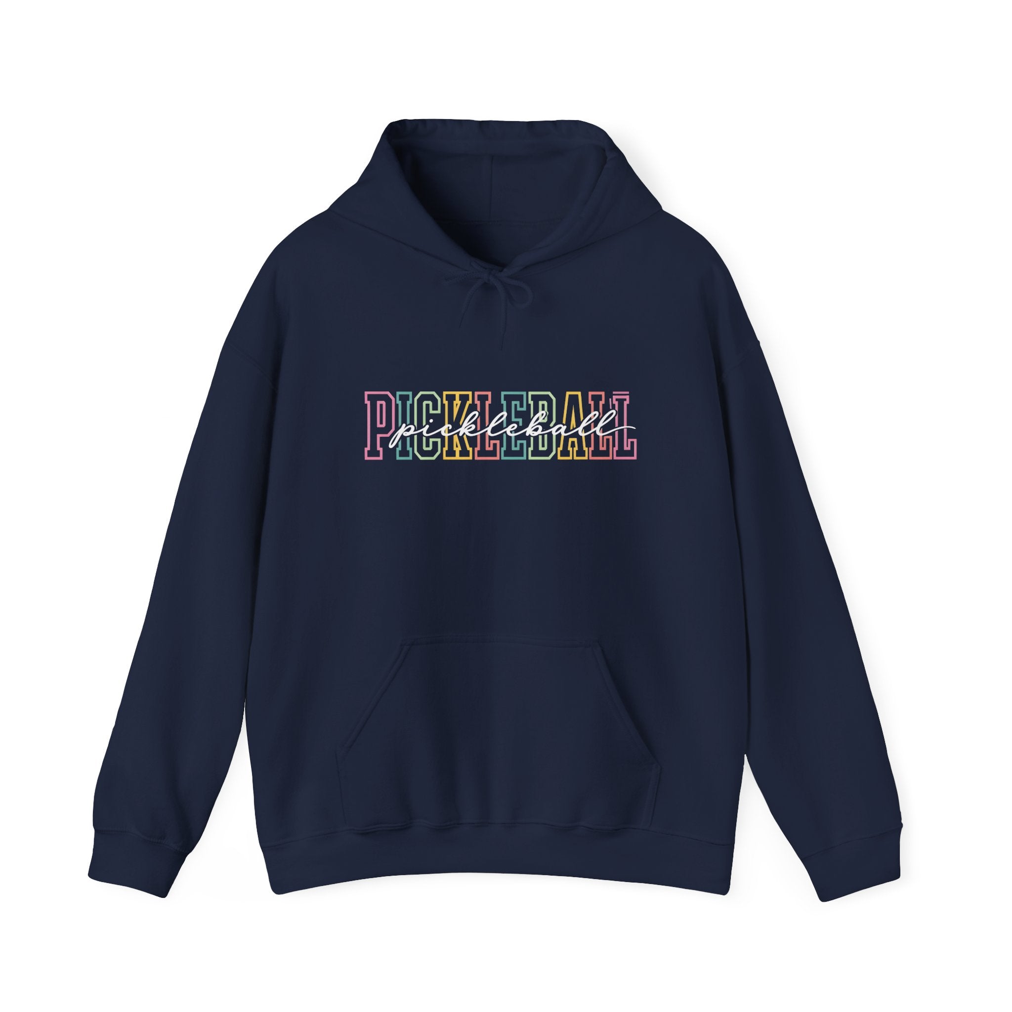 Pickleball Pastel Hoodie – Colorful Retro Text Pickleball Pullover