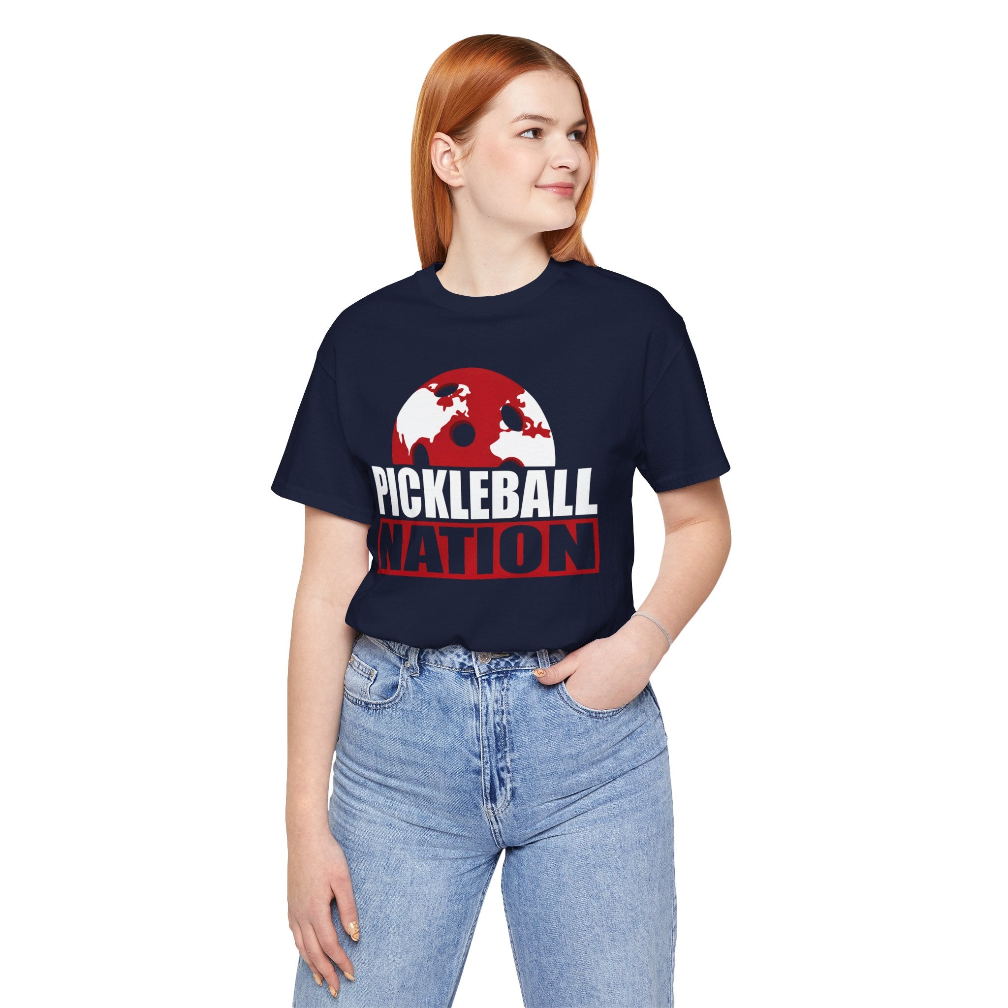 Pickleball Nation T‑Shirt – Bold Red & White Graphic Tee for Players and Fans