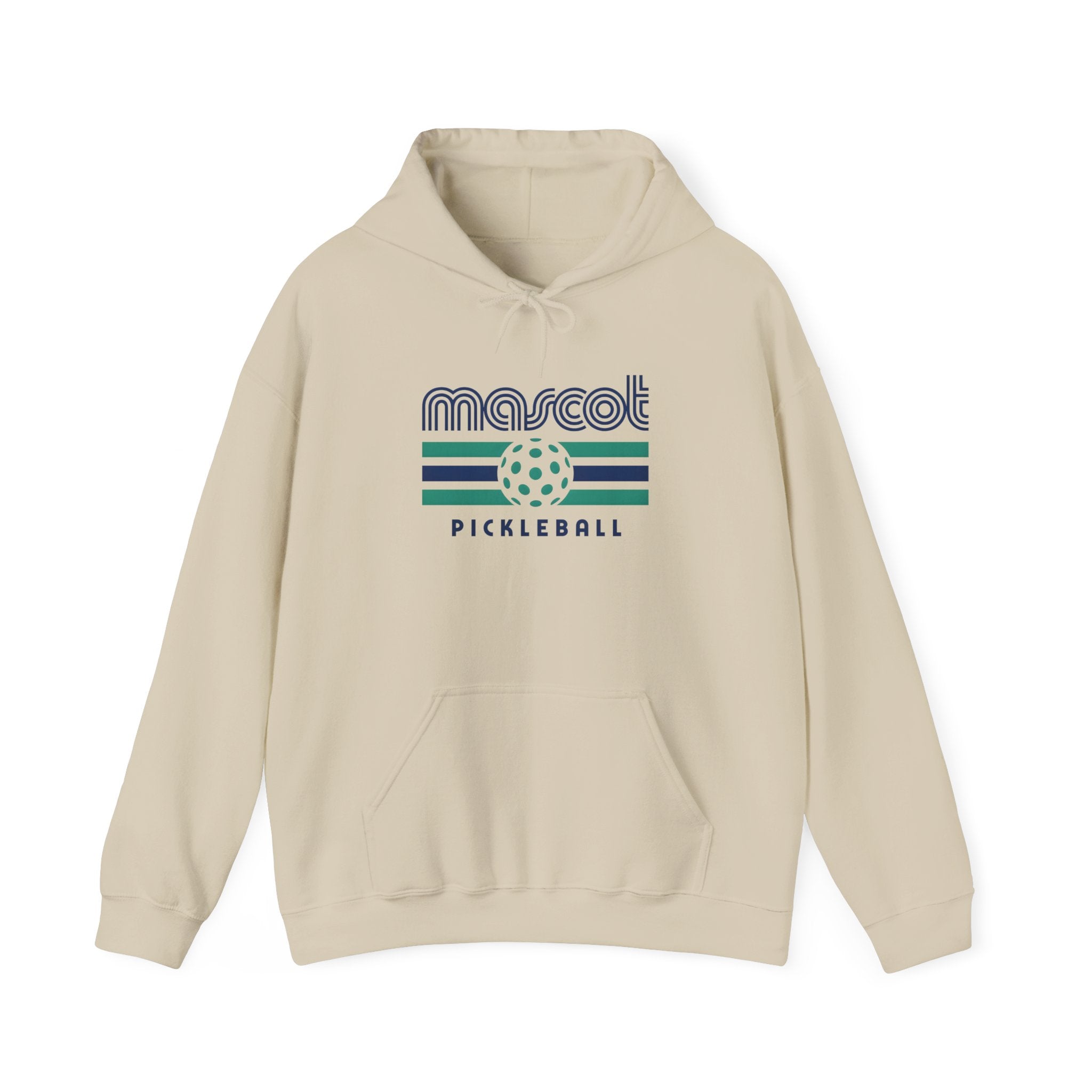 Mascot Pickleball Hoodie — Retro Striped Pickleball Pullover