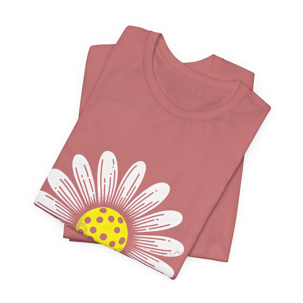 Daisy Graphic Tee — Retro Yellow Center Flower Shirt