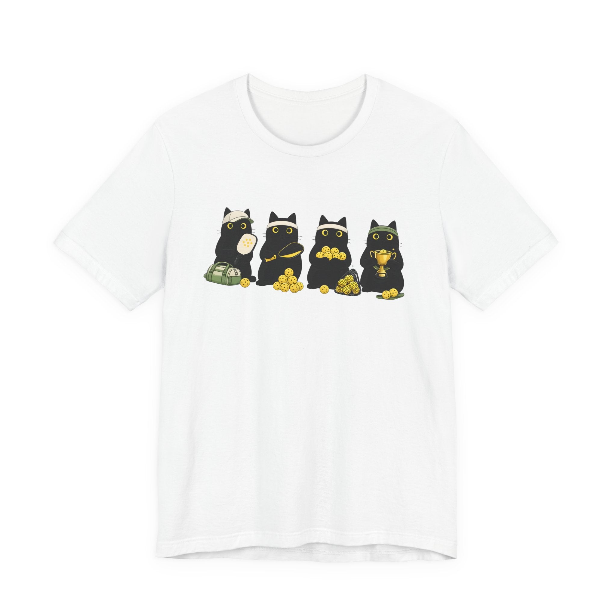 Black Cat Fortune T-Shirt – Cute Lucky Cats with Gold Coins Graphic Tee