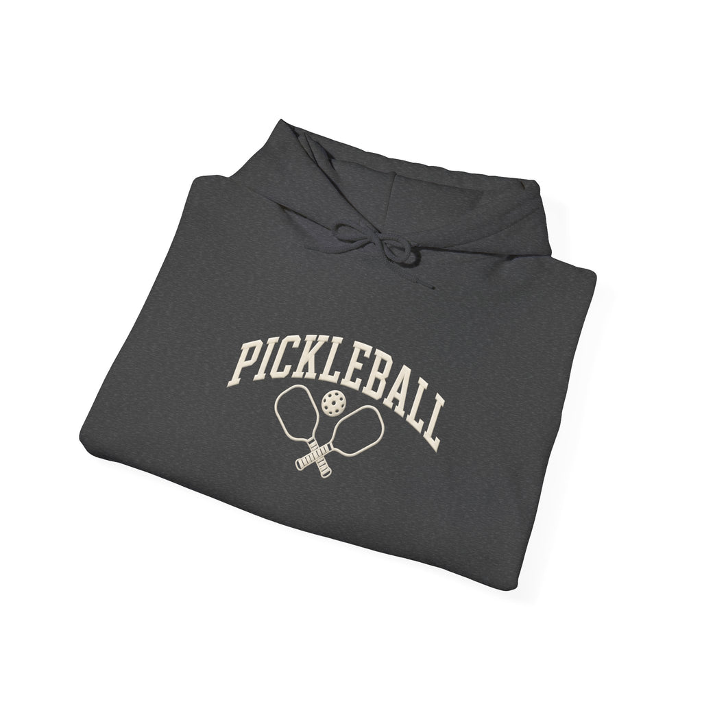 Pickleball Hoodie — Vintage Racket & Ball Graphic Sweatshirt