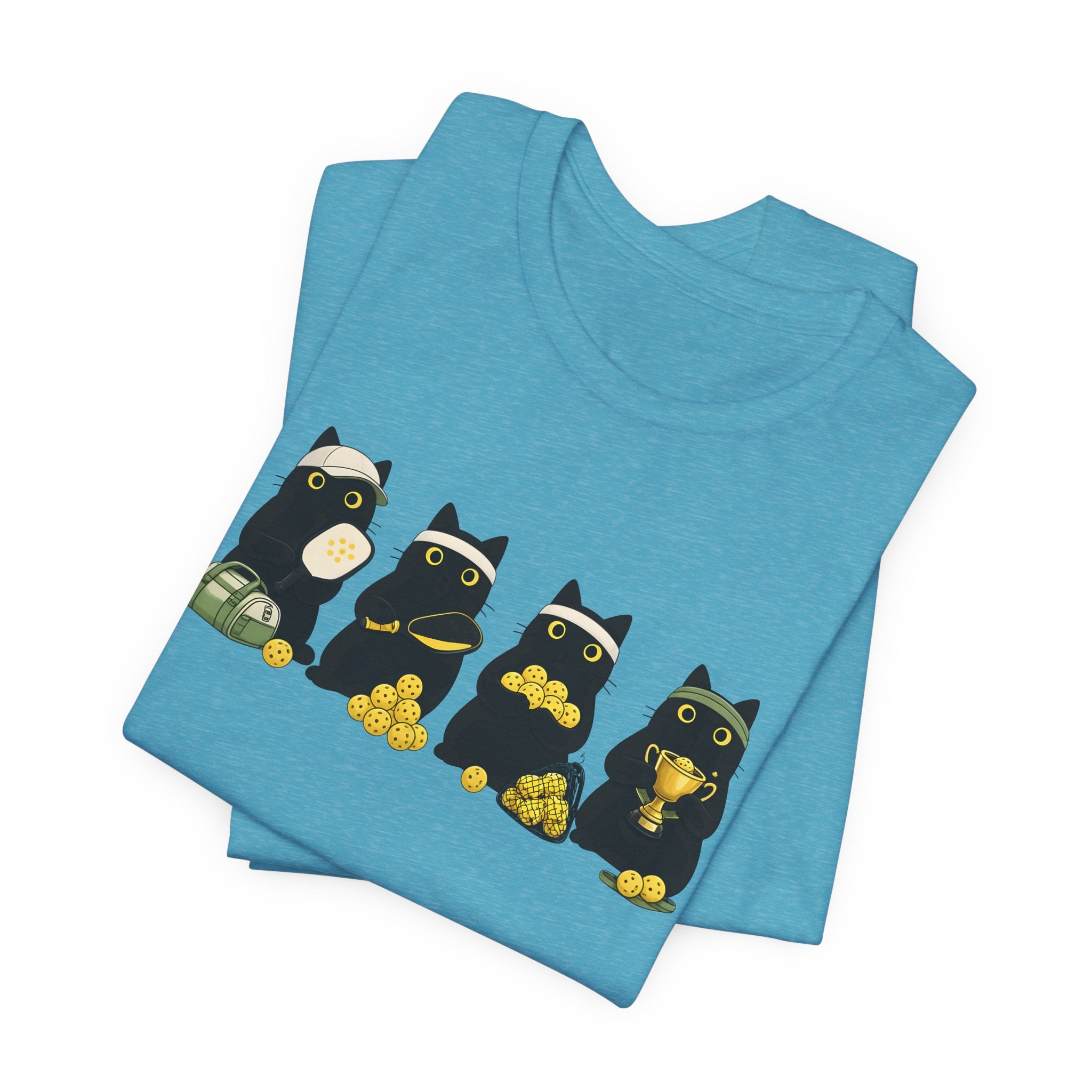 Black Cat Fortune T-Shirt – Cute Lucky Cats with Gold Coins Graphic Tee