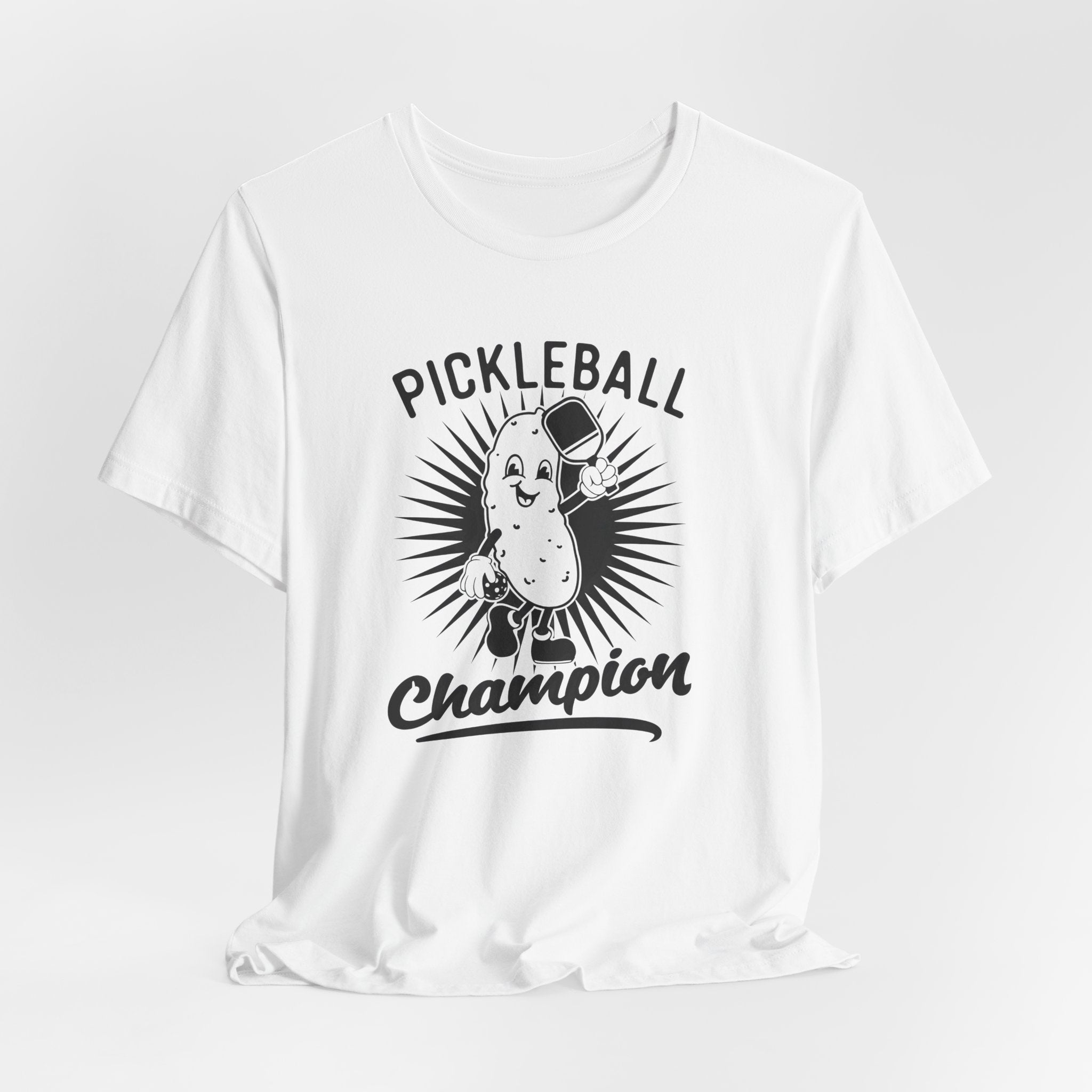 Pickleball Champion Tee — Funny Pickle Graphic Shirt for Players & Fans
