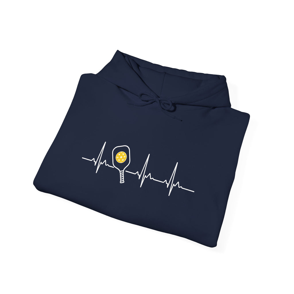 Hoodie — Minimal Tiny Sun Chest Graphic, Casual Cozy Pullover