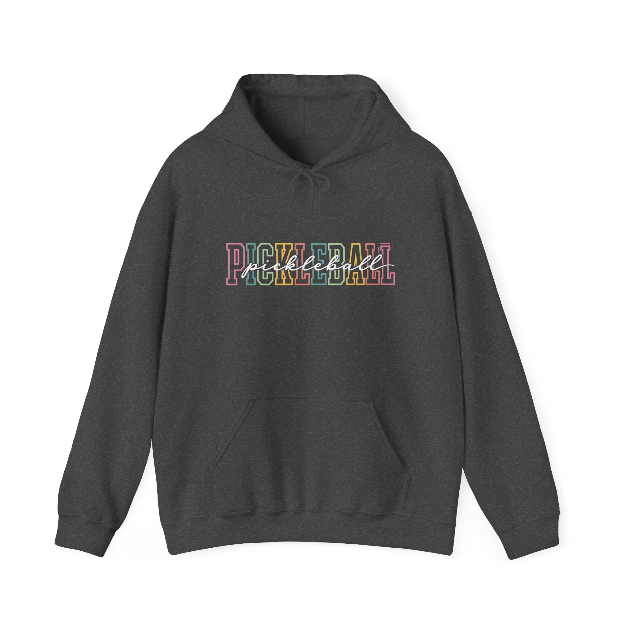 Pickleball Pastel Hoodie – Colorful Retro Text Pickleball Pullover