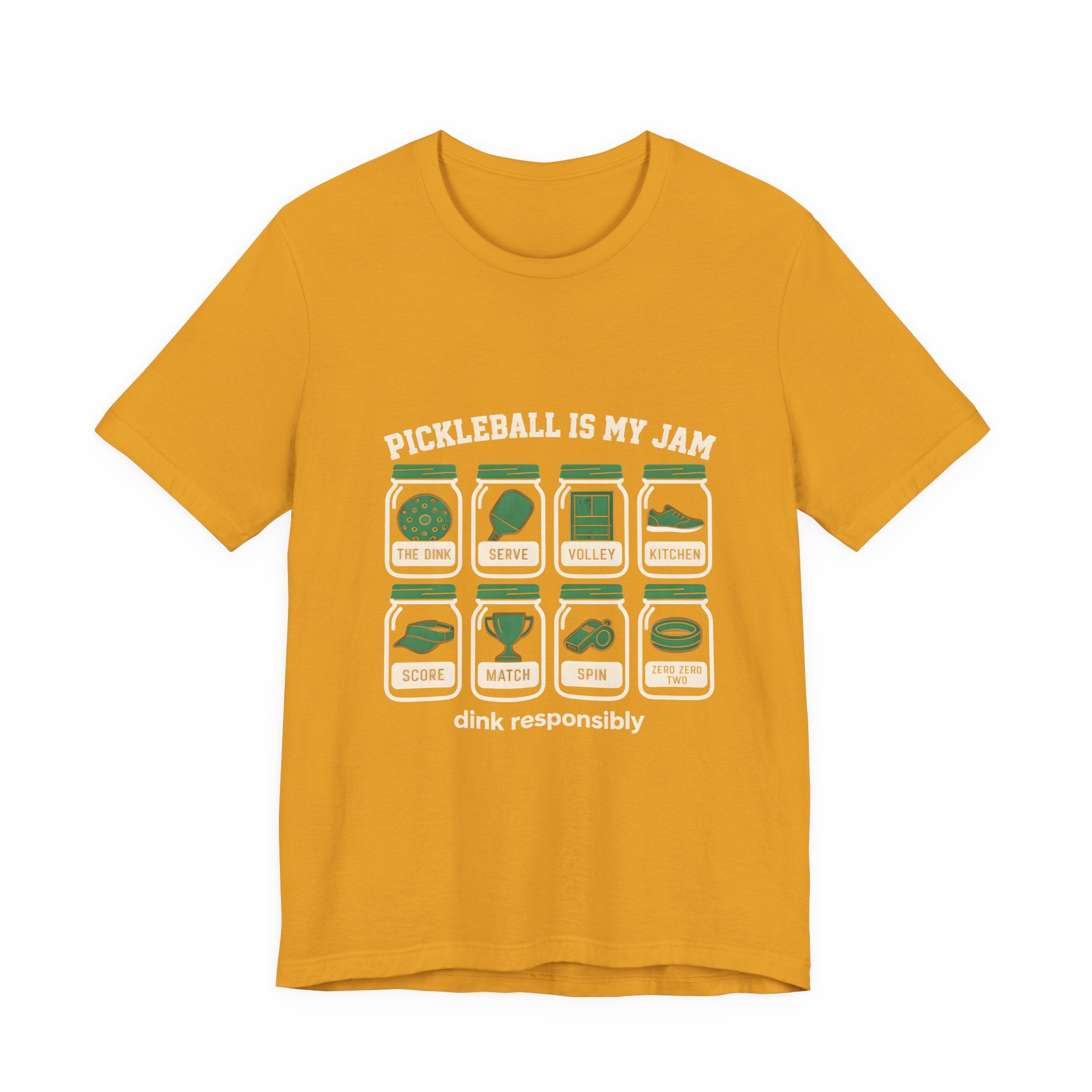 Pickleball Is My Jam T-Shirt — Vintage Courts & Paddle Icons, "Drink Responsibly" Tee
