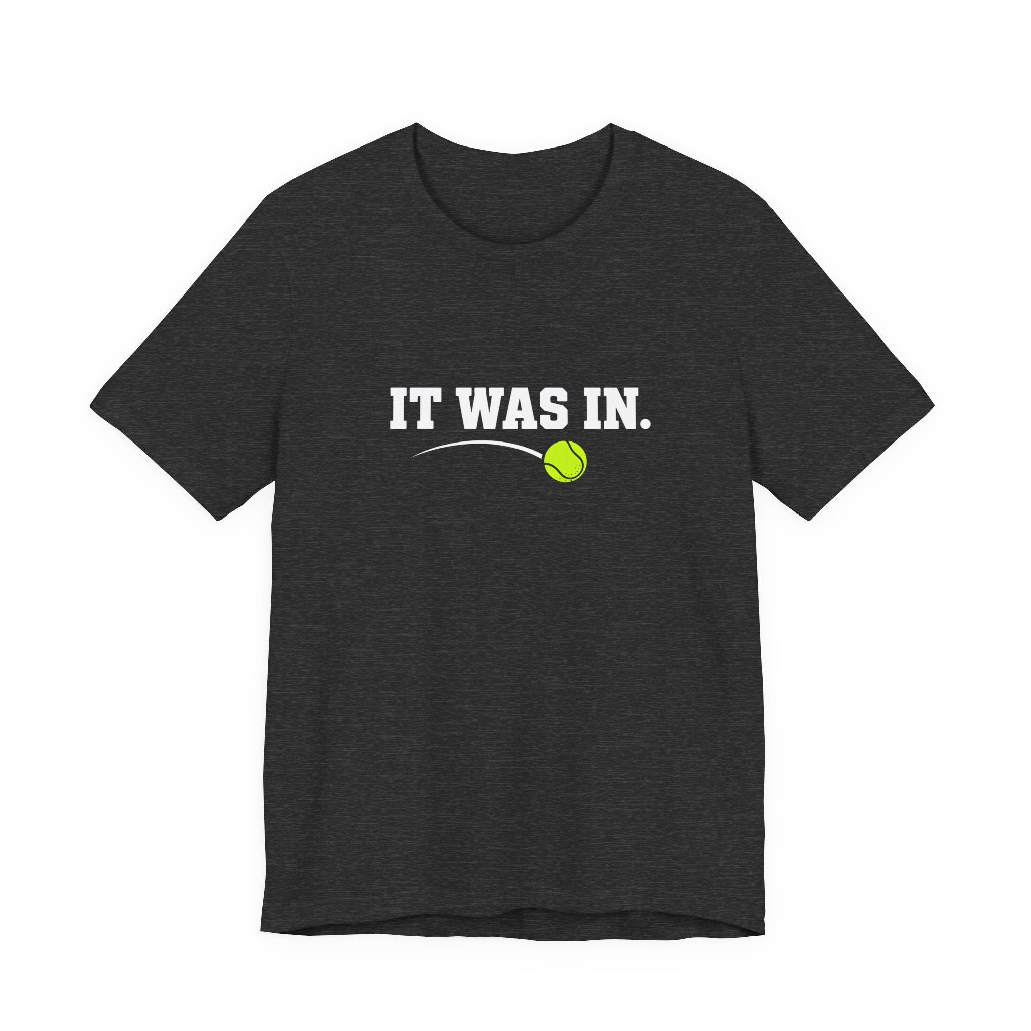 Tennis Minimalist Tee — Neon Tennis Ball Graphic Shirt