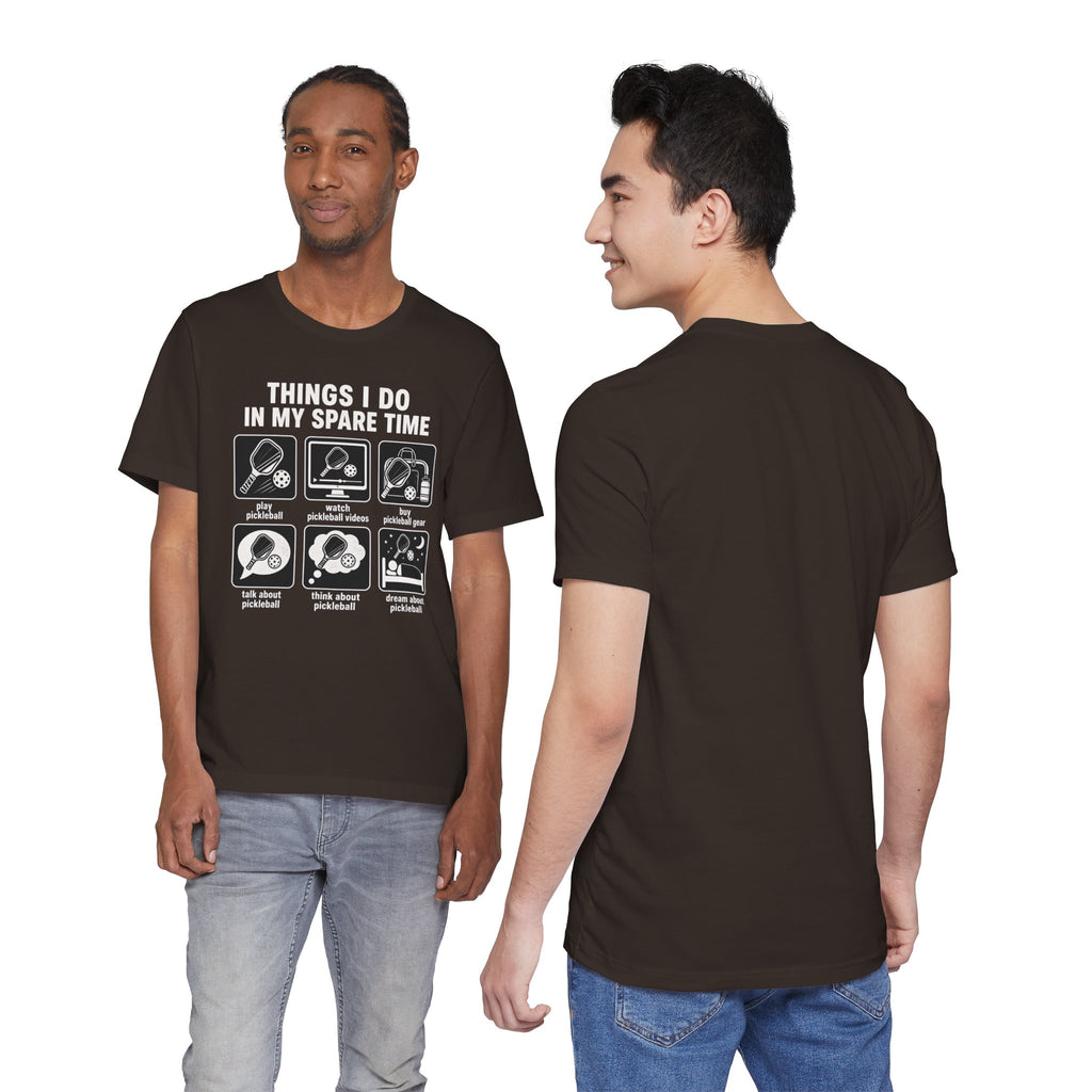 Pickleball Spare Time T-Shirt — "Things I Do In My Spare Time" Graphic Tee