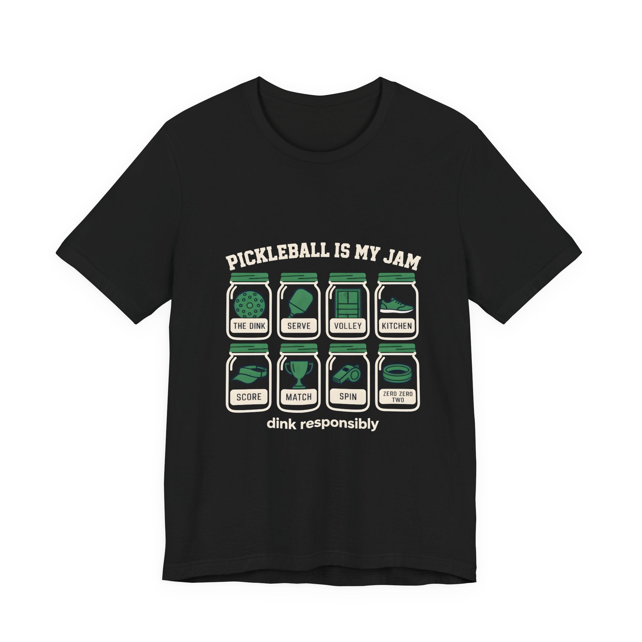 Pickleball Is My Jam T-Shirt — Vintage Courts & Paddle Icons, "Drink Responsibly" Tee