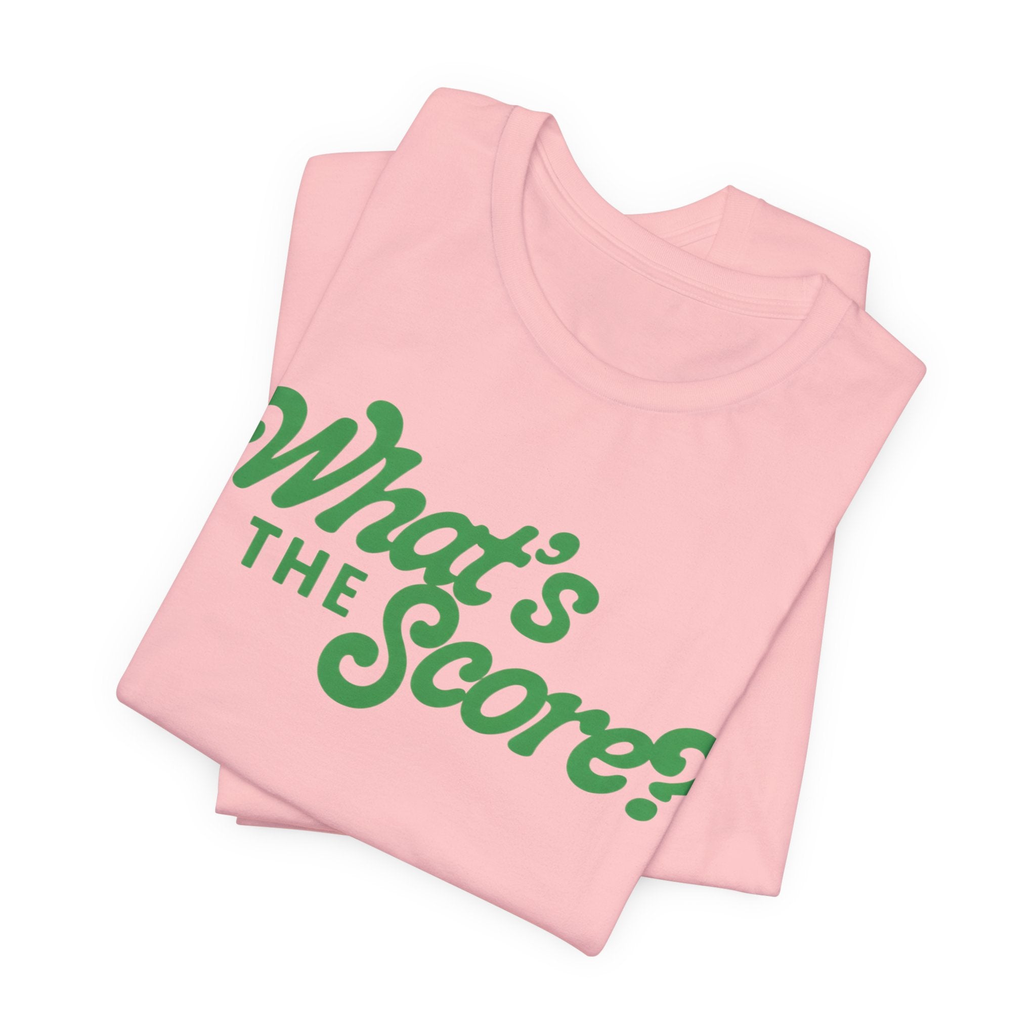 What's The Score? Graphic Tee — Retro Script Sports Fan T-Shirt