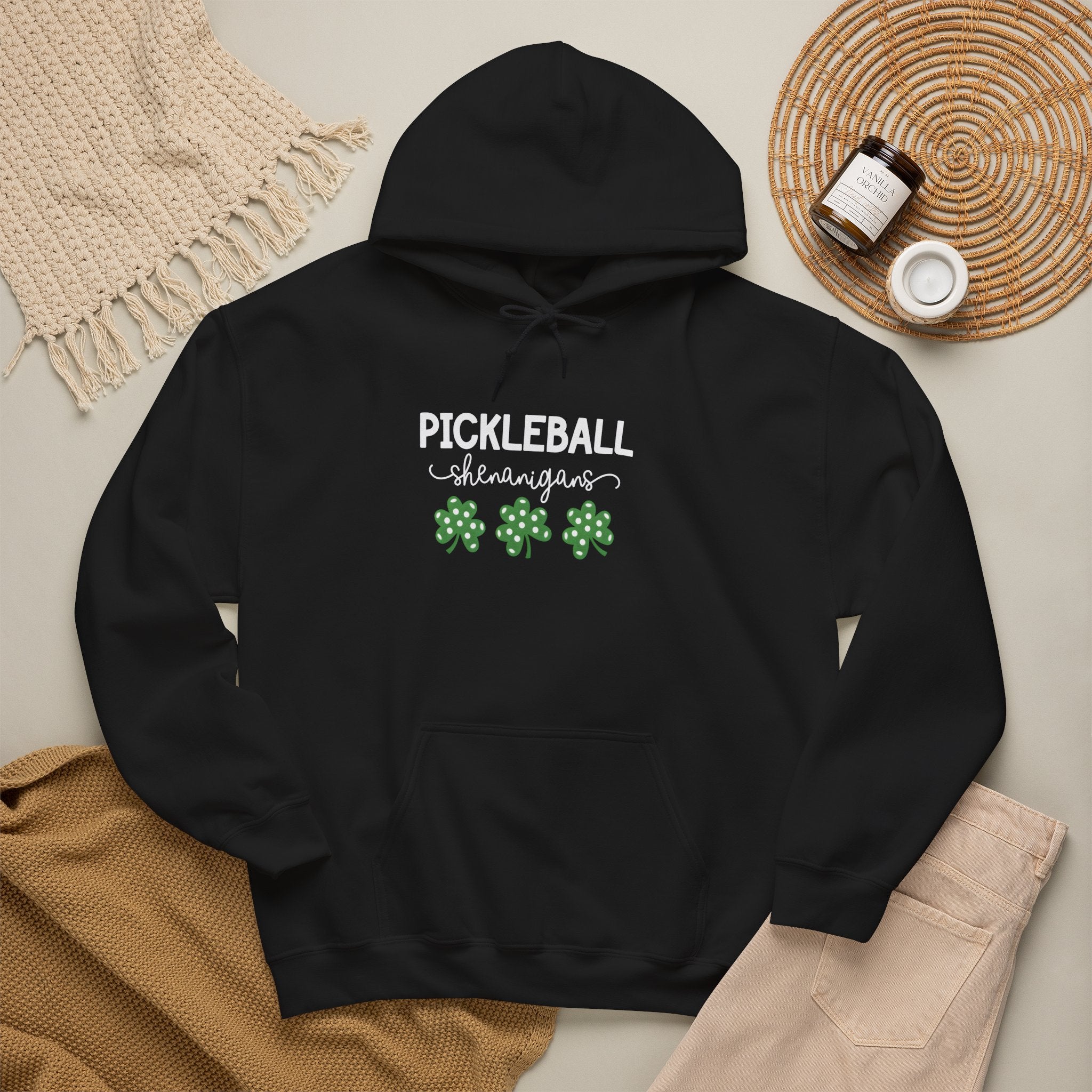 Pickleball Shamrock Hoodie – St. Patrick’s Day Pickleball Sweatshirt