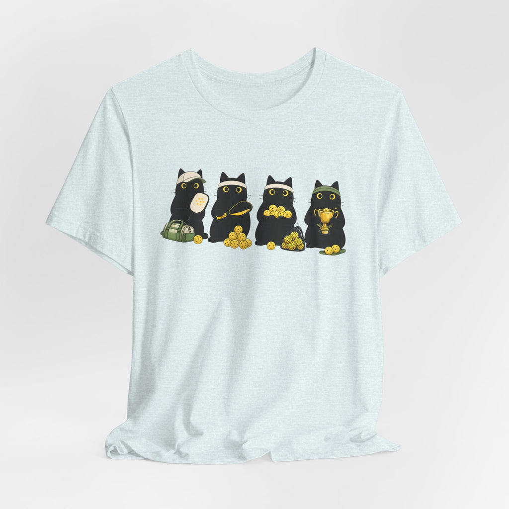 Black Cat Fortune T-Shirt – Cute Lucky Cats with Gold Coins Graphic Tee
