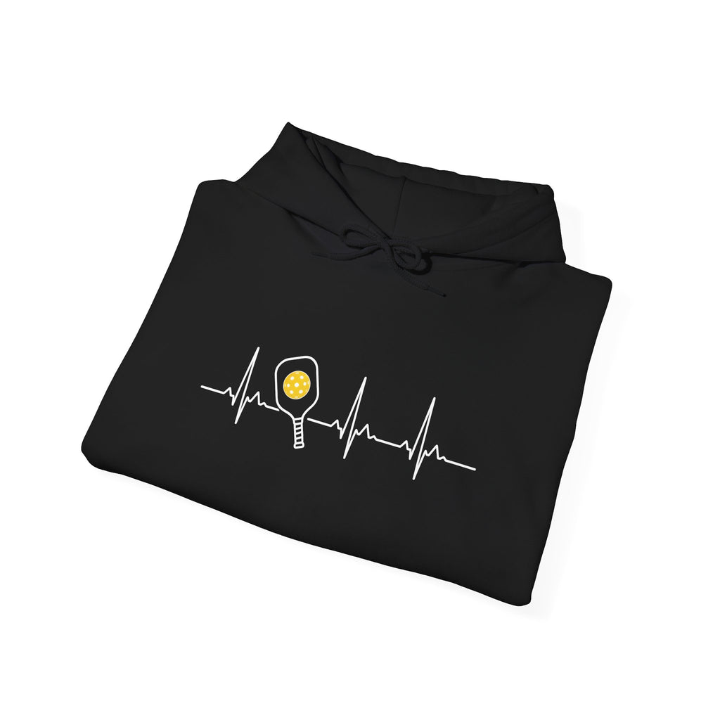 Hoodie — Minimal Tiny Sun Chest Graphic, Casual Cozy Pullover