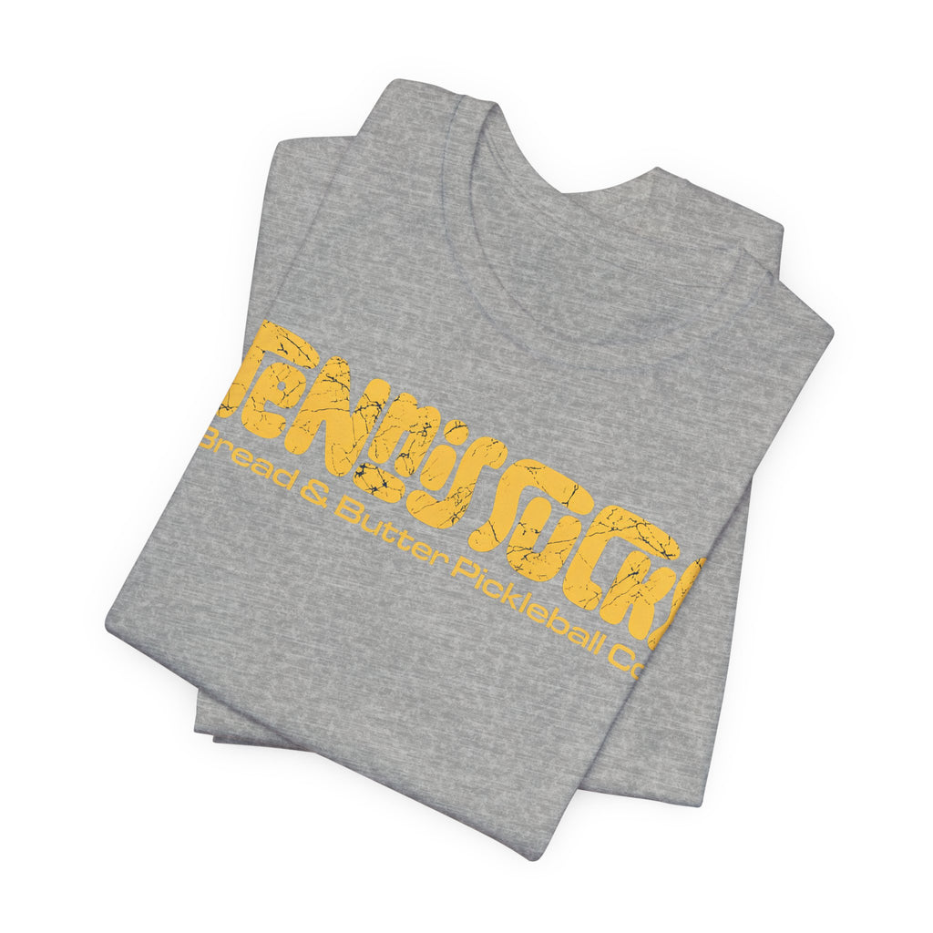 T-Shirt "Tennis Sucks" Vintage Retro Graphic Tee — Funny Tennis Player Gift