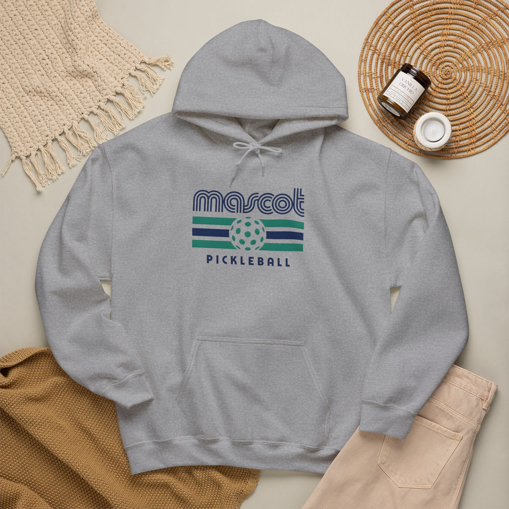 Mascot Pickleball Hoodie — Retro Striped Pickleball Pullover