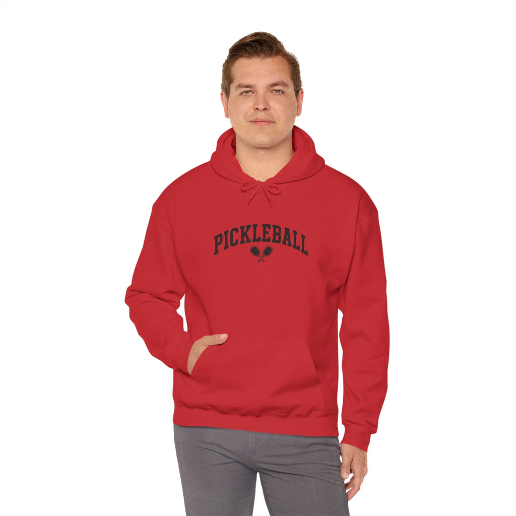 Pickleball Hoodie — Classic Pickleball Text with Paddles Pullover