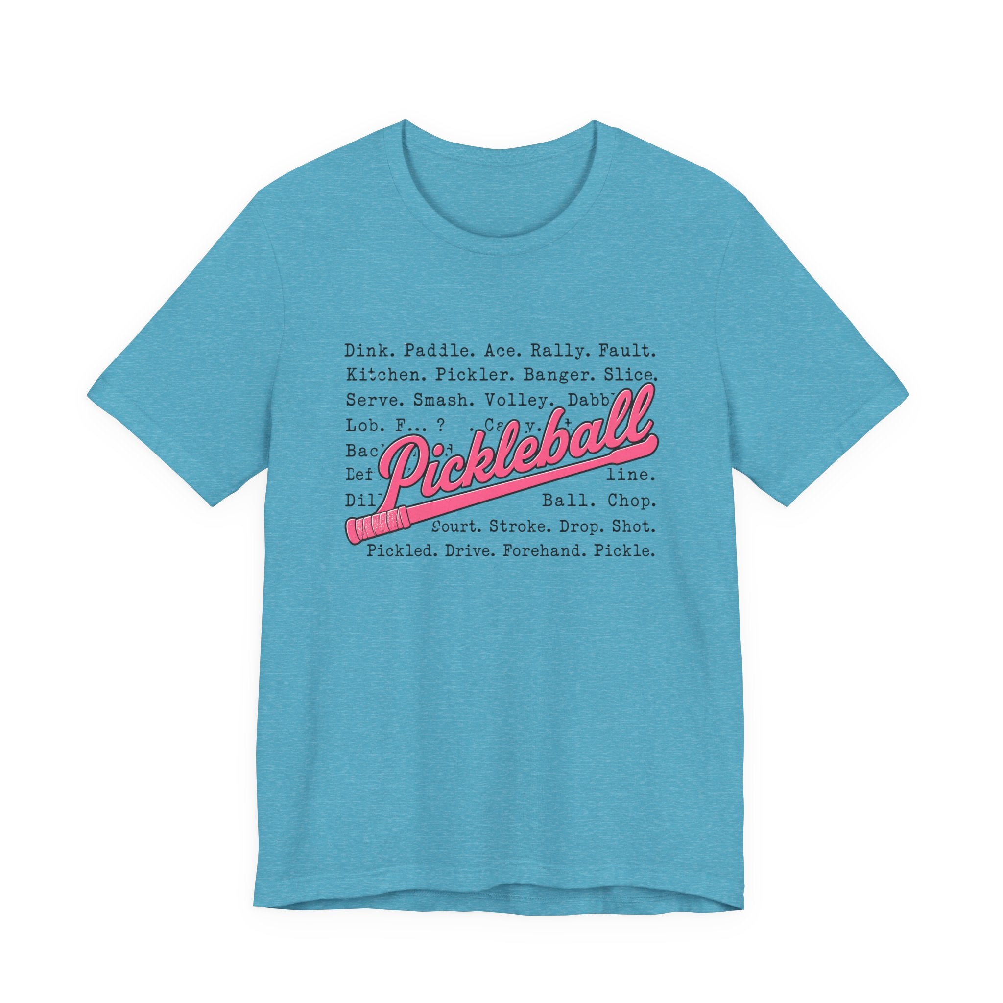 Pickleball Tee — Retro Pink Script Graphic Shirt