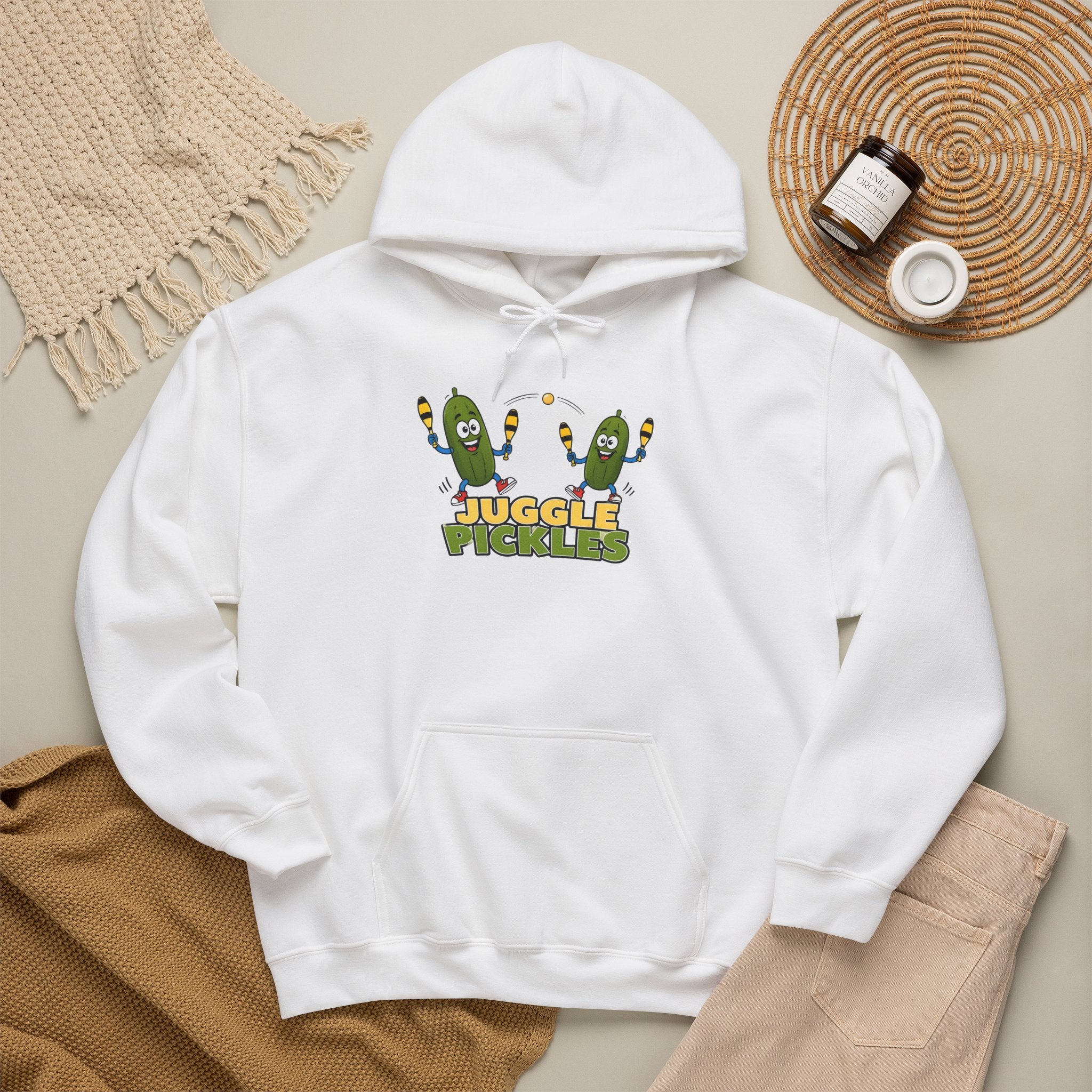 Juggling Pickles Hoodie - Funny Retro 'Juggle Pickle' Graphic Sweatshirt