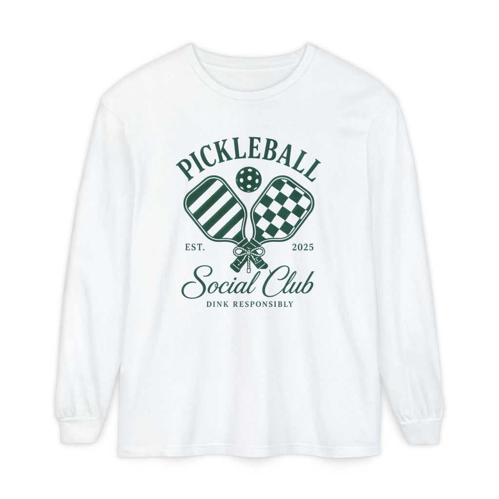 Pickleball Social Club Long Sleeve Tee — “Dink Responsibly”