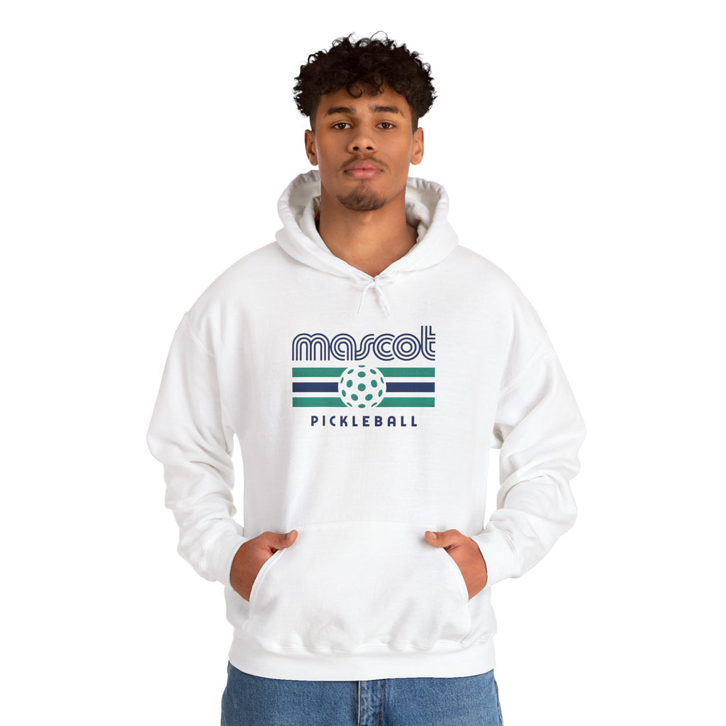 Mascot Pickleball Hoodie — Retro Striped Pickleball Pullover