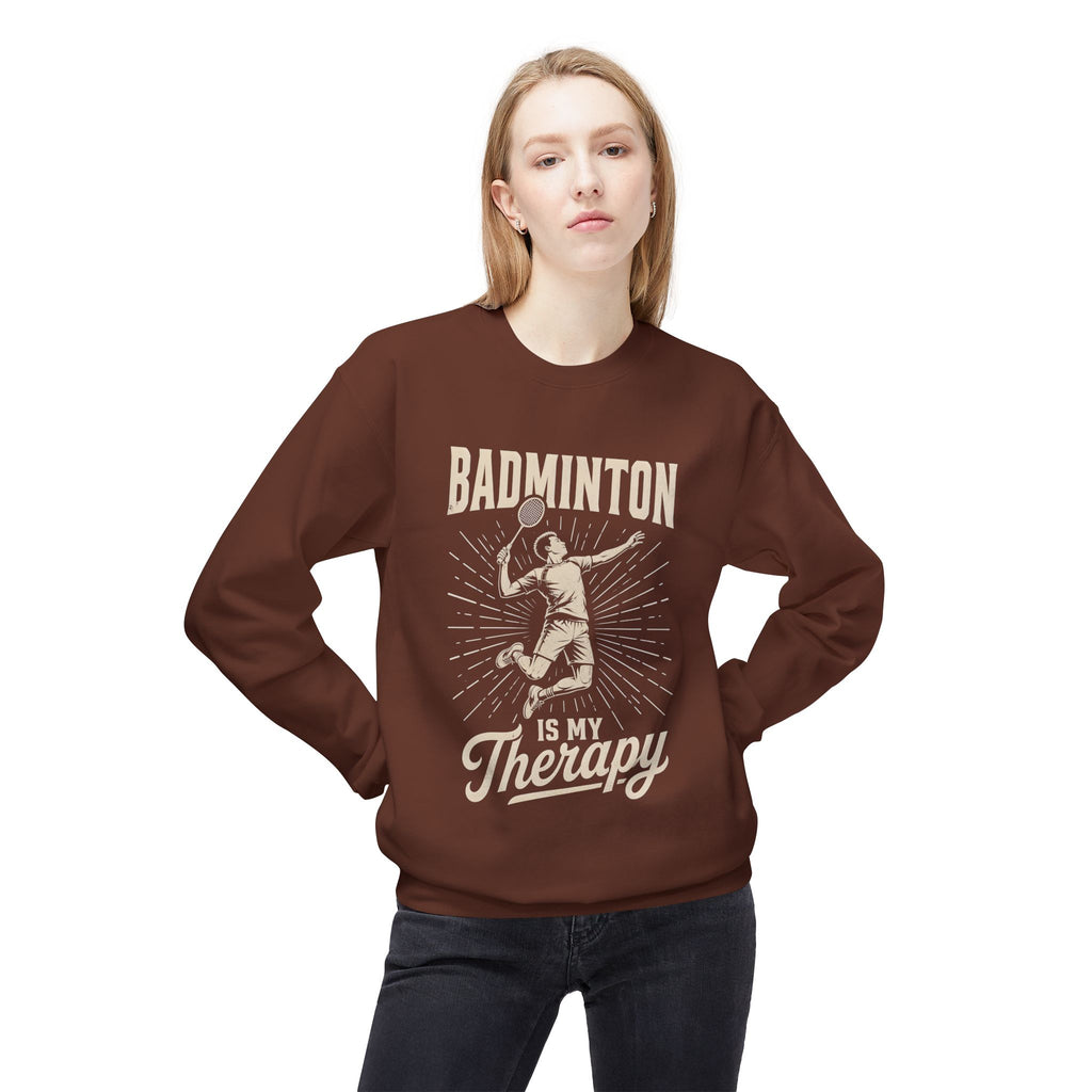 Badminton Is My Therapy Crewneck Sweatshirt