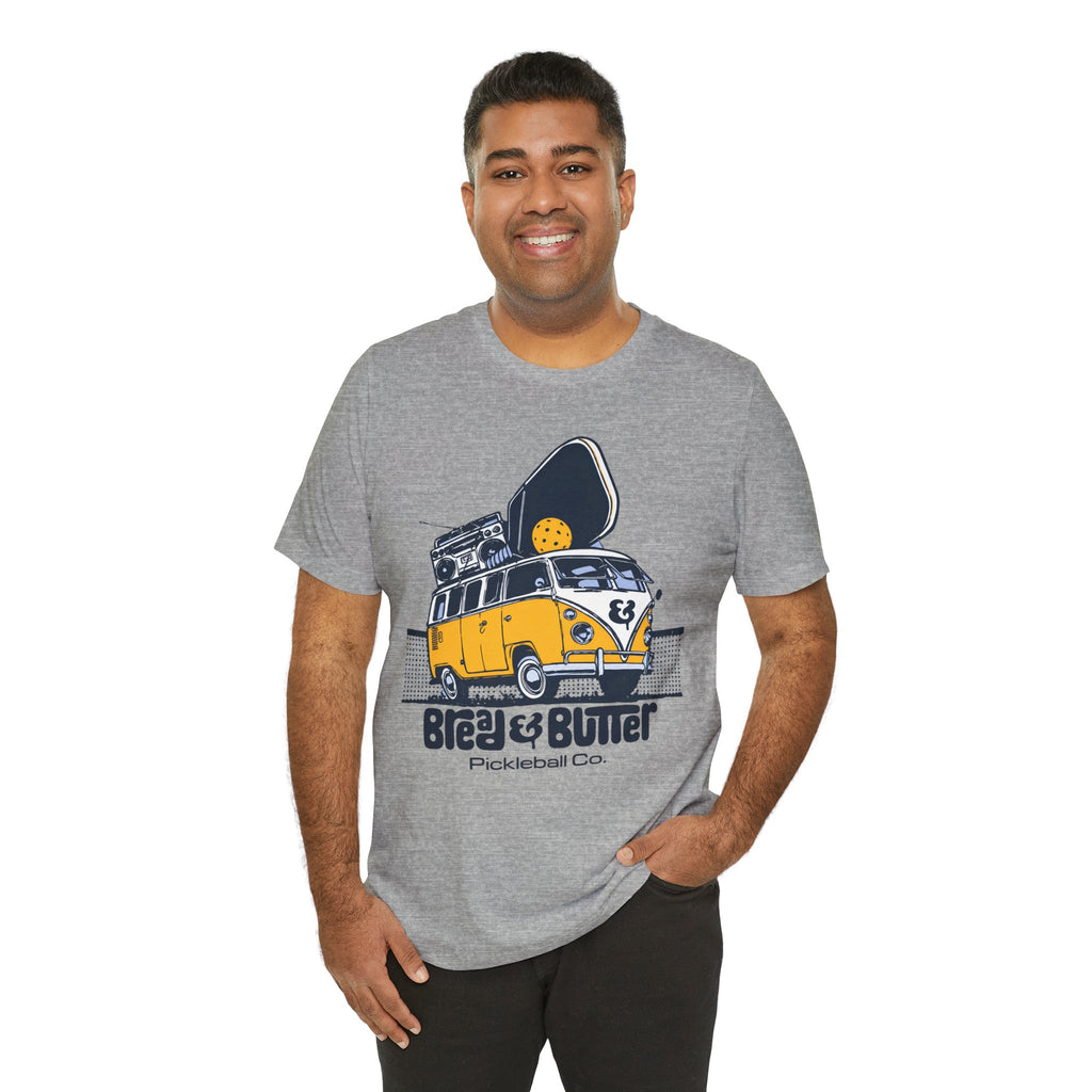 Pickleball Camper Tee — "Bread & Butter" VW Van Design