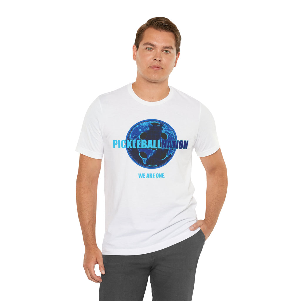 Pickleball Nation Tee — "We Are One" Globe Graphic T-Shirt