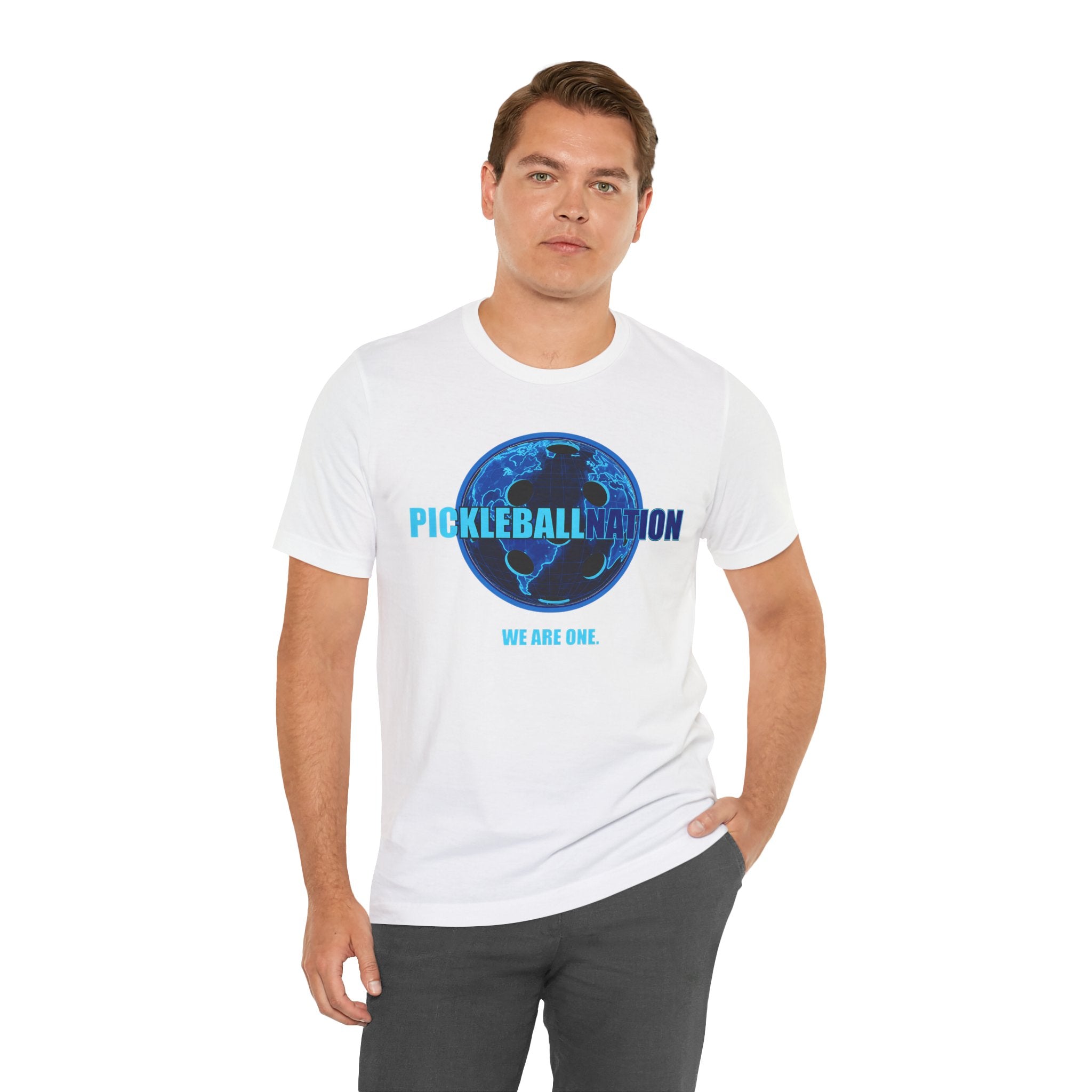Pickleball Nation Tee — "We Are One" Globe Graphic T-Shirt