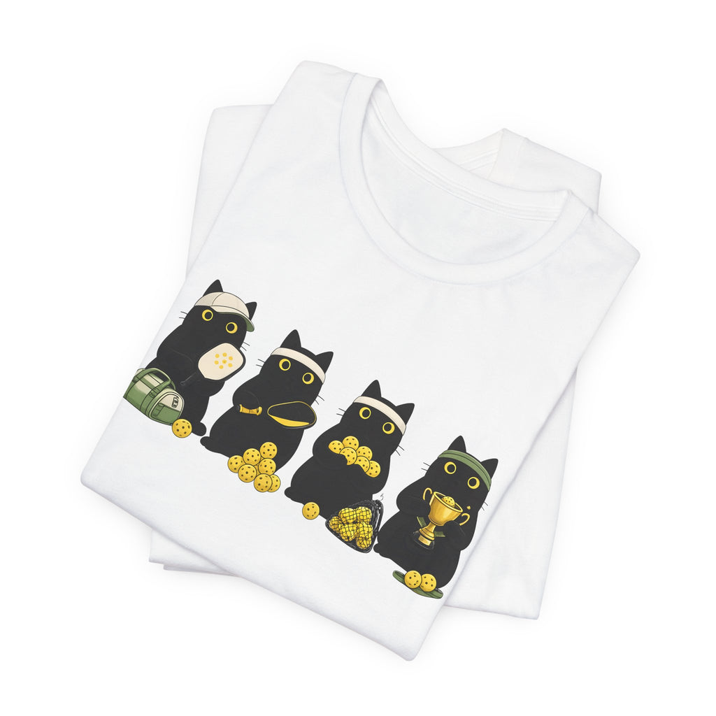 Black Cat Fortune T-Shirt – Cute Lucky Cats with Gold Coins Graphic Tee