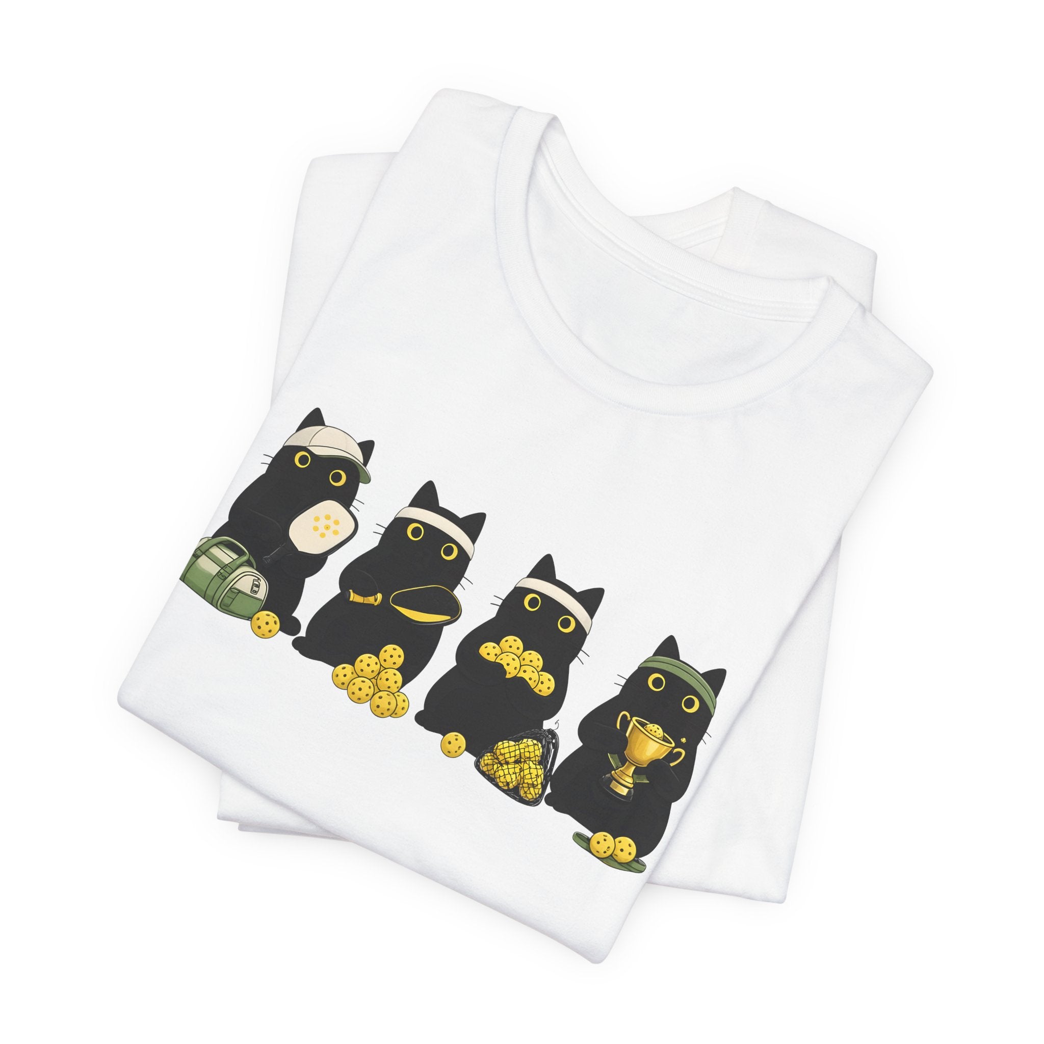 Black Cat Fortune T-Shirt – Cute Lucky Cats with Gold Coins Graphic Tee