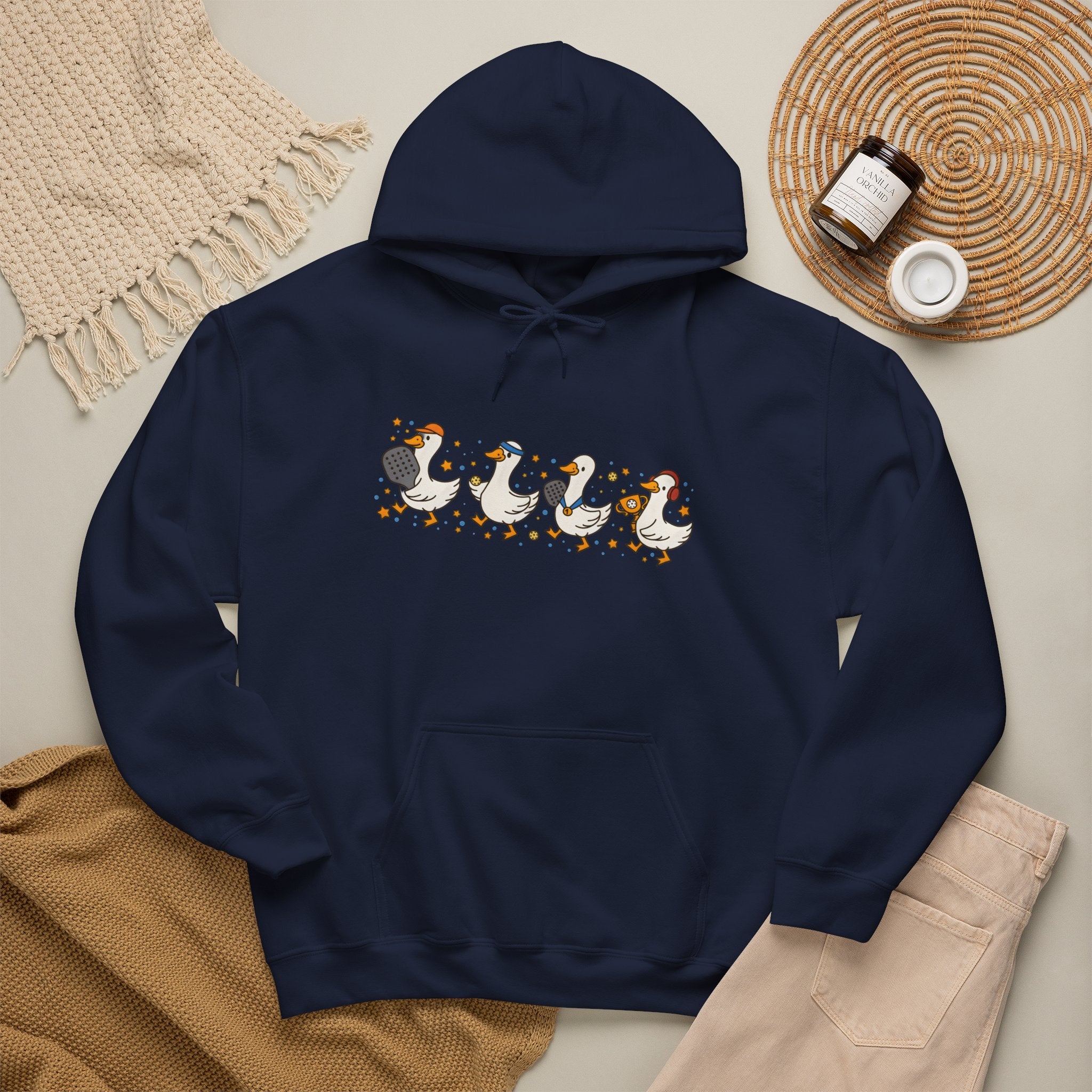 Halloween Duck Lineup Hoodie — Cute Trick-or-Treating Ducks Pullover