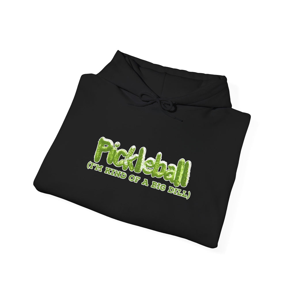 Pickleball Hoodie - "Pickleball: Open Mind, Off & Back Smash" Retro Green Graphic