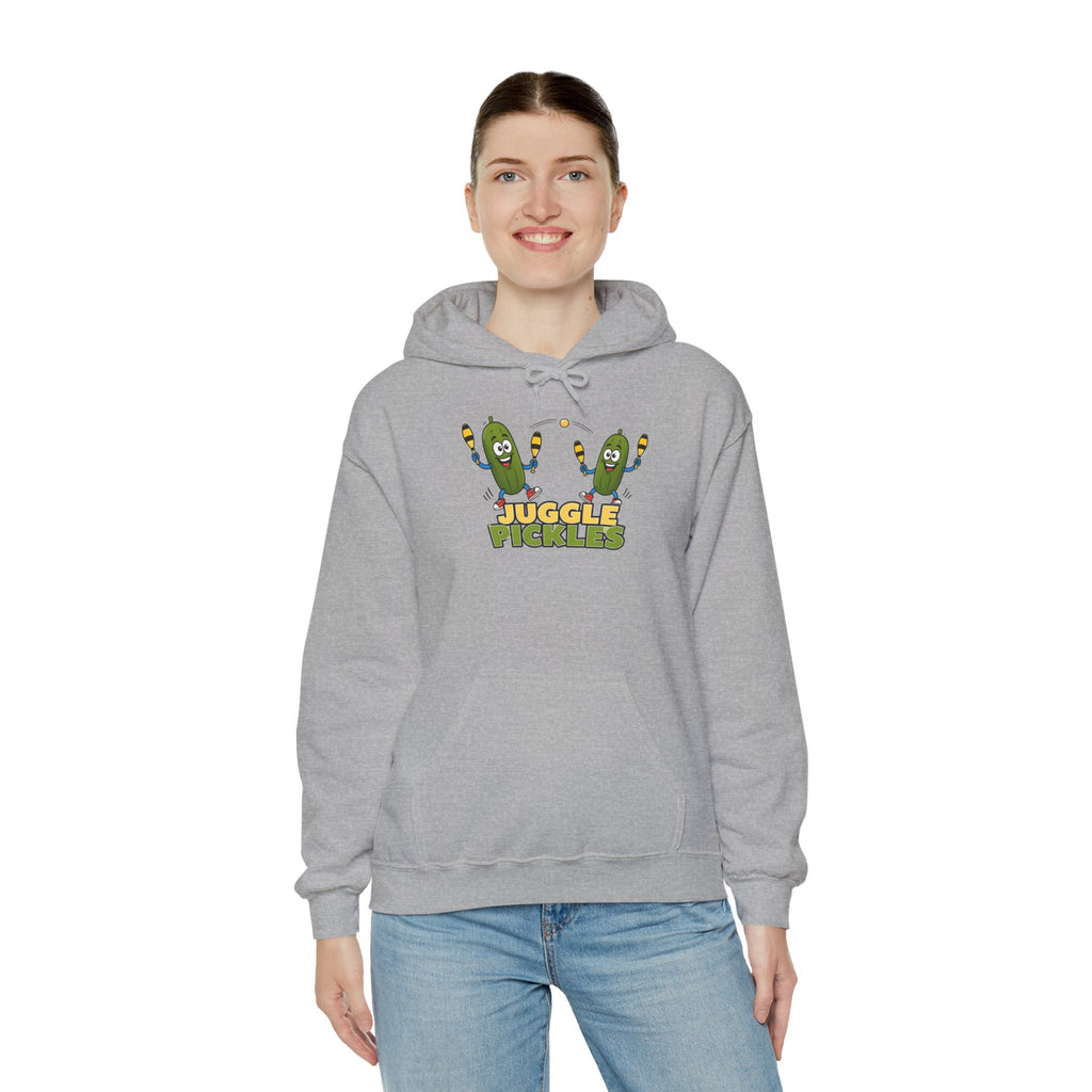 Juggling Pickles Hoodie — Cute Funny 'Juggle Pickle' Graphic Hooded Sweatshirt
