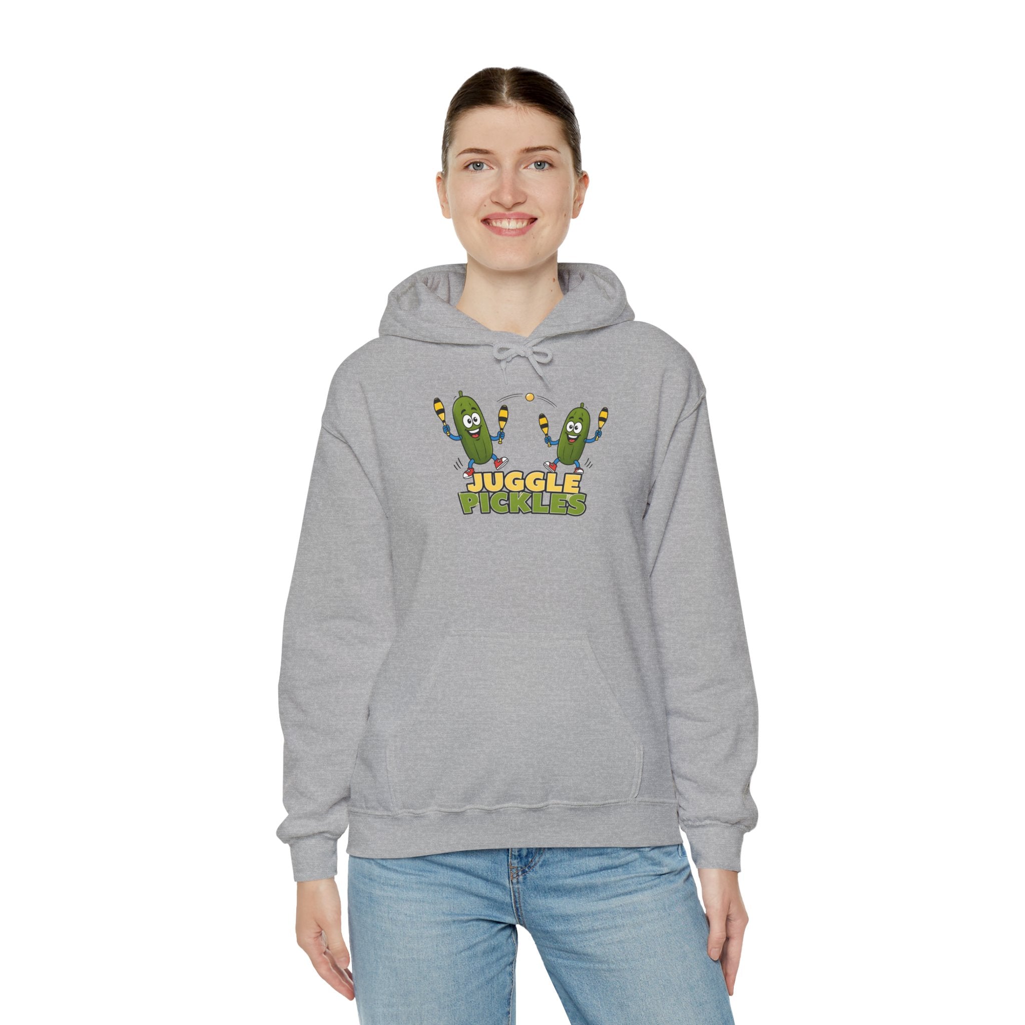 Juggling Pickles Hoodie — Cute Funny 'Juggle Pickle' Graphic Hooded Sweatshirt
