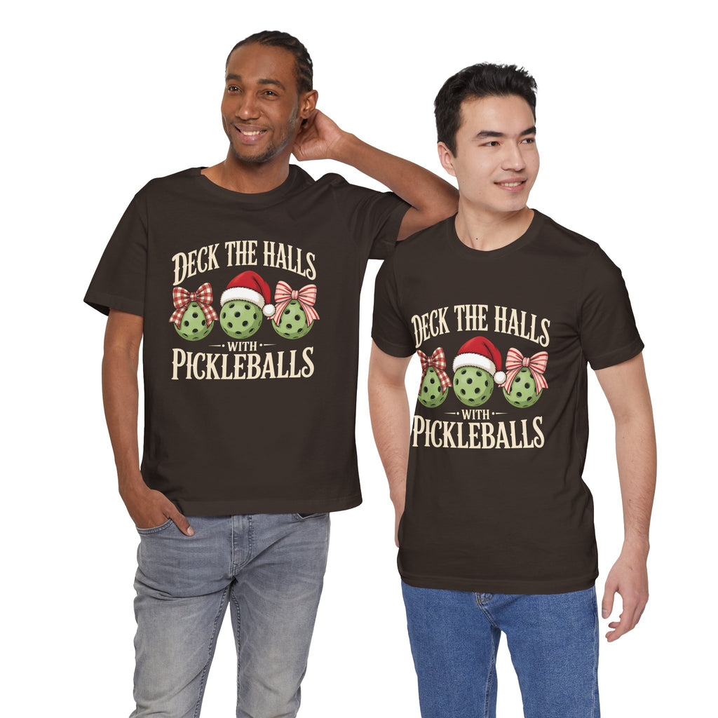 Deck the Halls with Pickleballs Christmas Tee