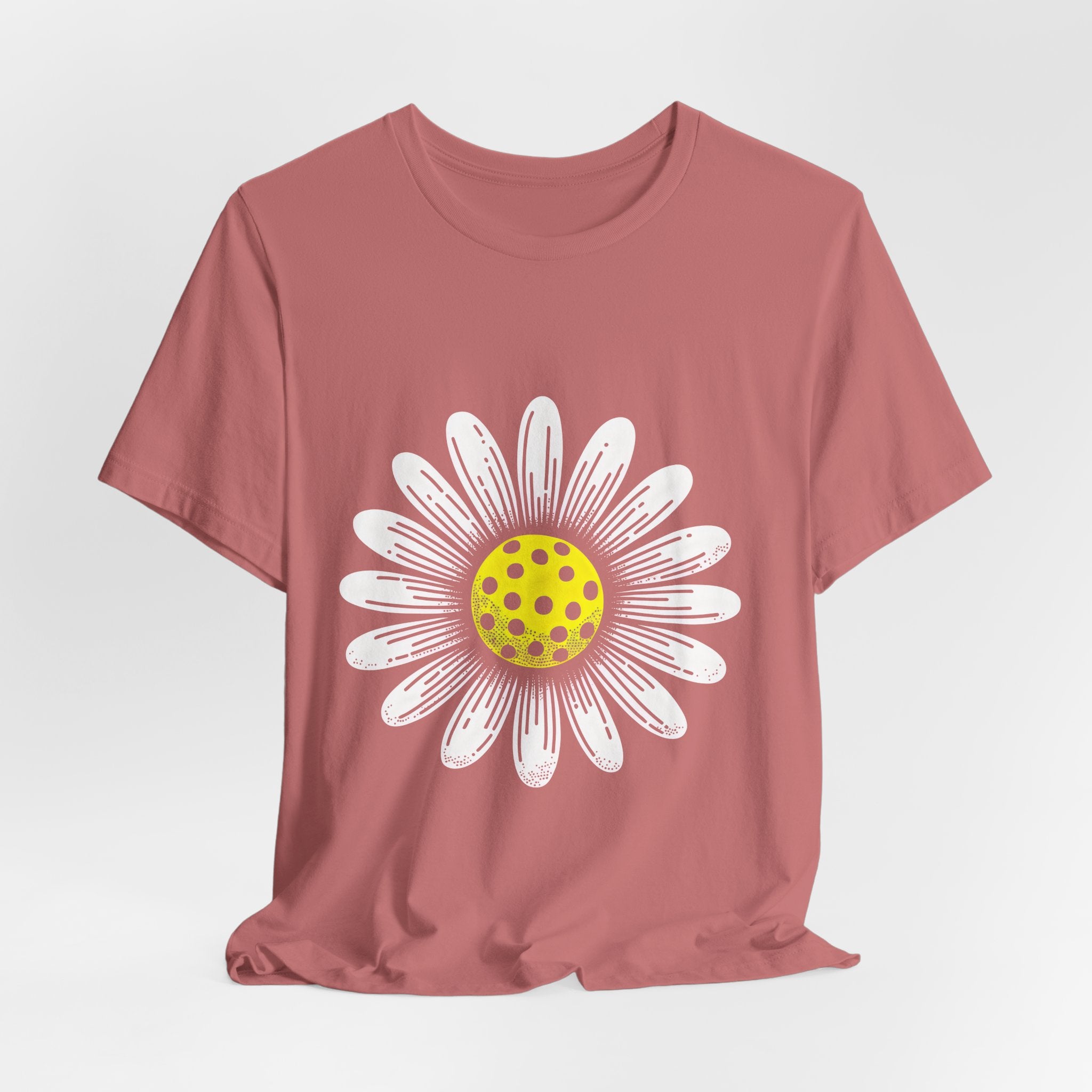 Daisy Graphic Tee — Retro Yellow Center Flower Shirt