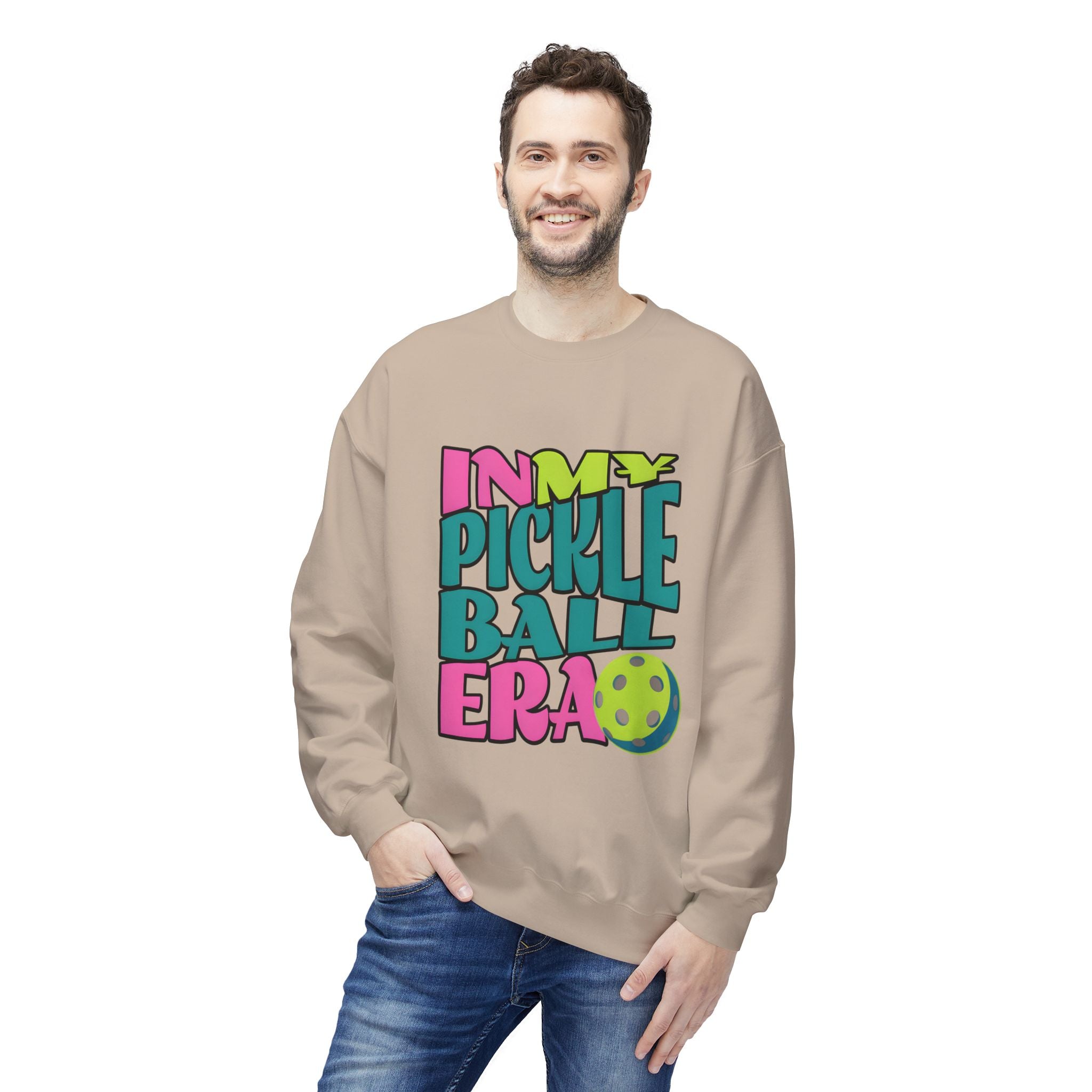 Pickleball Era Crewneck Sweatshirt — "In My Pickleball Era" Colorful Graphic