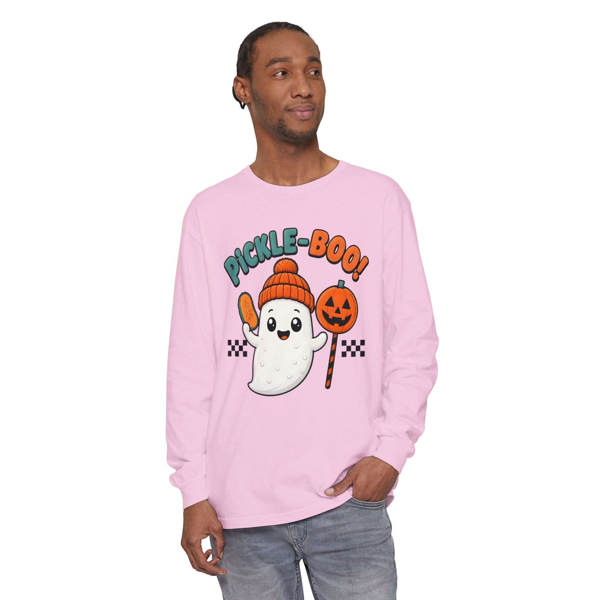 Pickle-Boo! Ghost Halloween Long Sleeve Tee