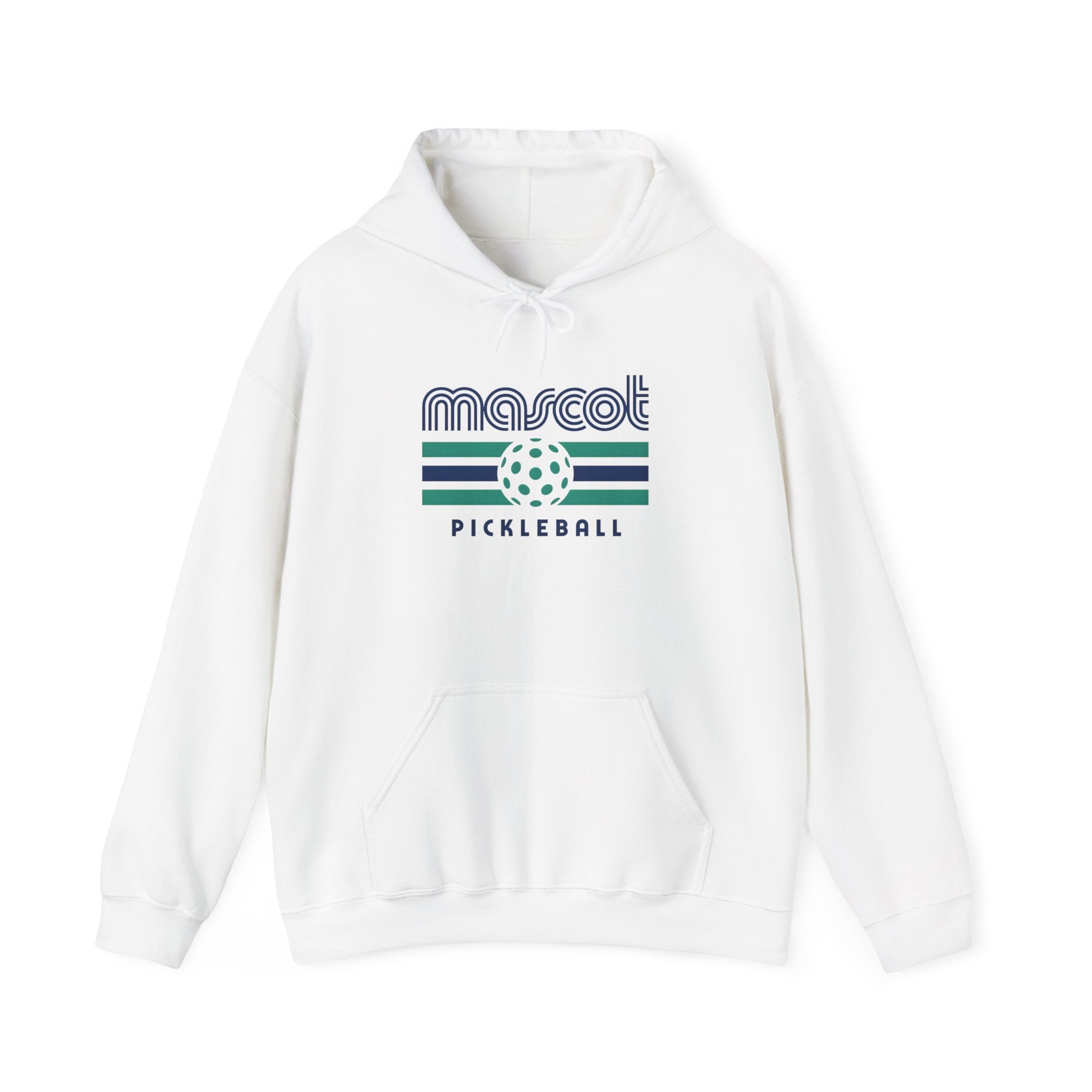 Mascot Pickleball Hoodie — Retro Striped Pickleball Pullover