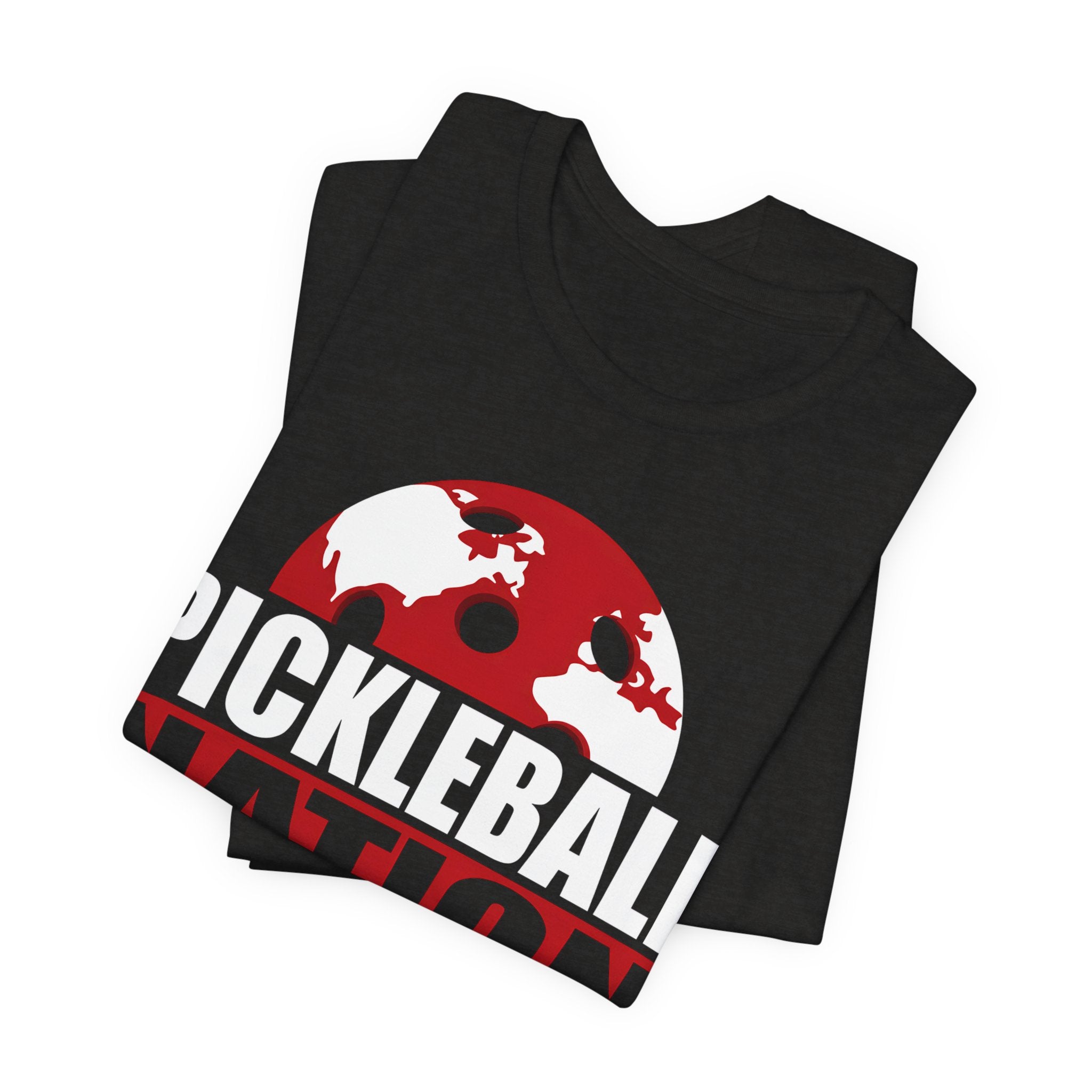 Pickleball Nation T‑Shirt – Bold Red & White Graphic Tee for Players and Fans