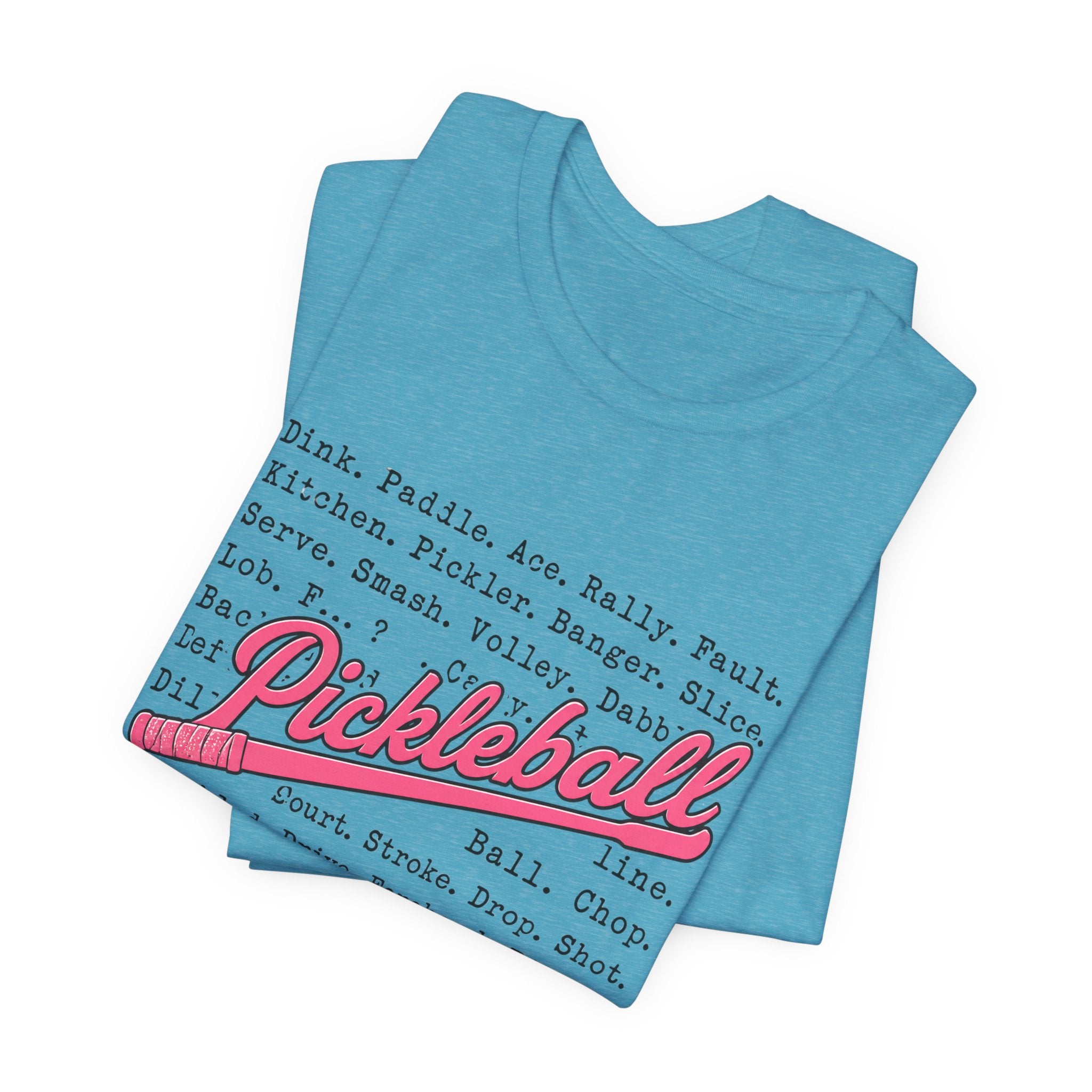 Pickleball Tee — Retro Pink Script Graphic Shirt