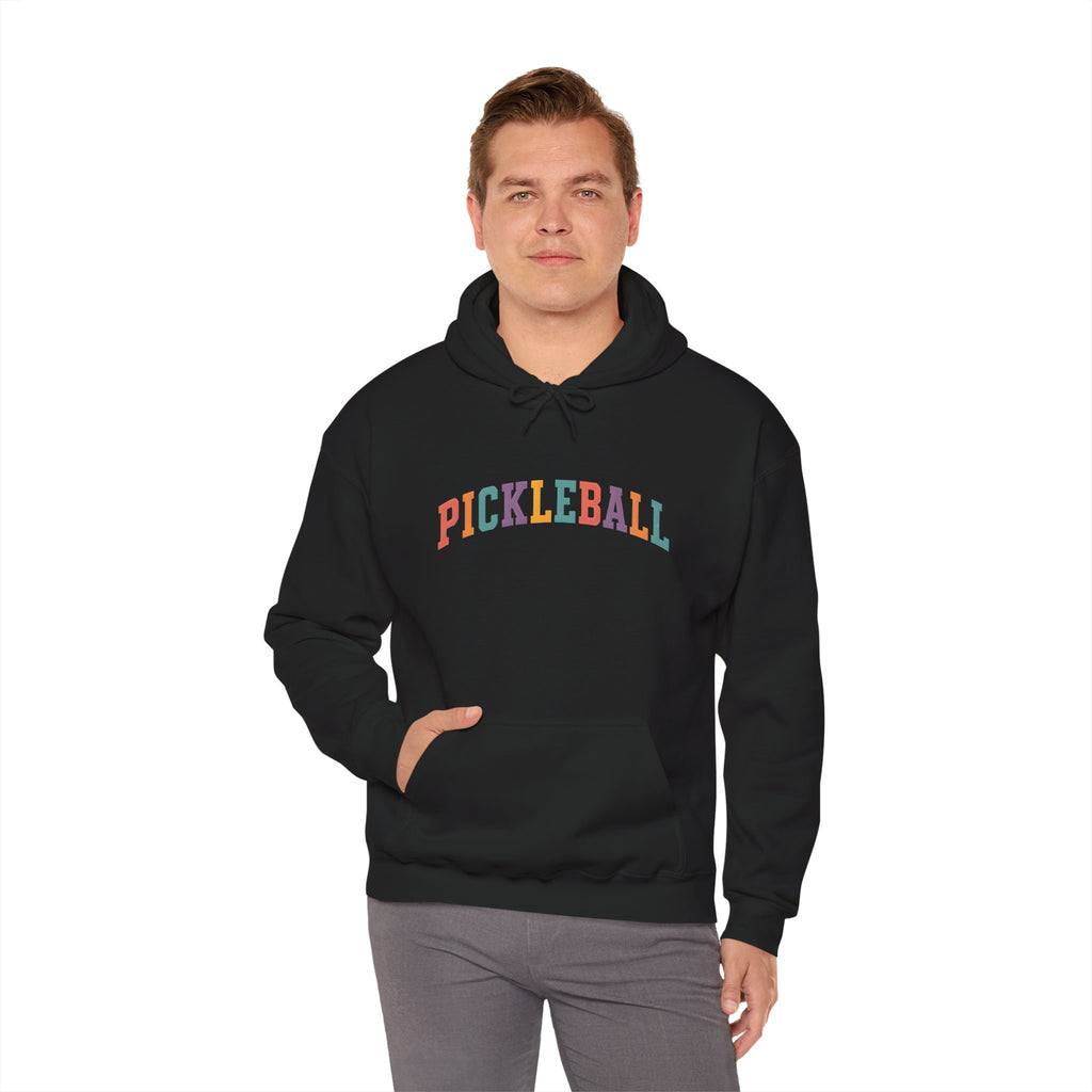 Pickleball Rainbow Hoodie — Colorful Pickleball Pullover for Players & Fans