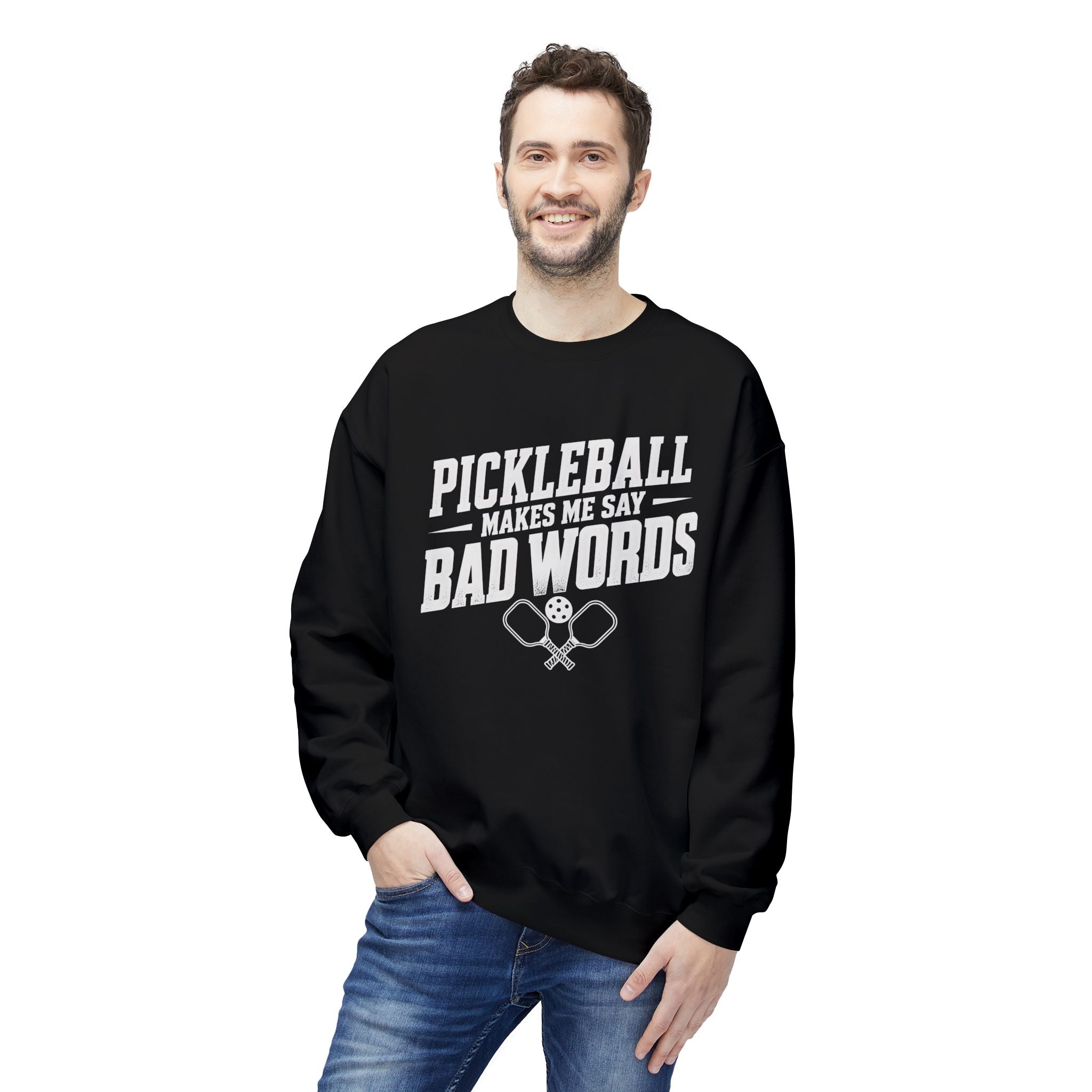 Pickleball Makes Me Say Bad Words Crewneck Sweatshirt