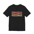 Pickleball Tee — Retro 'PICKLEBALL' Triple-Stack Graphic Shirt