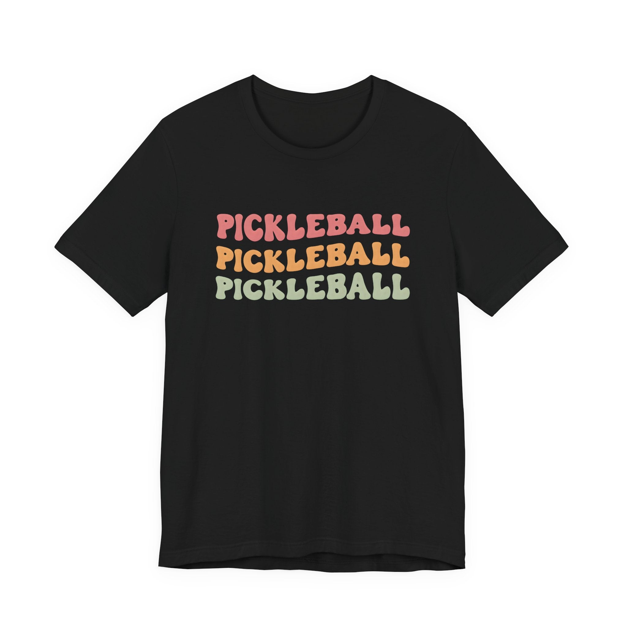 Pickleball Tee — Retro 'PICKLEBALL' Triple-Stack Graphic Shirt