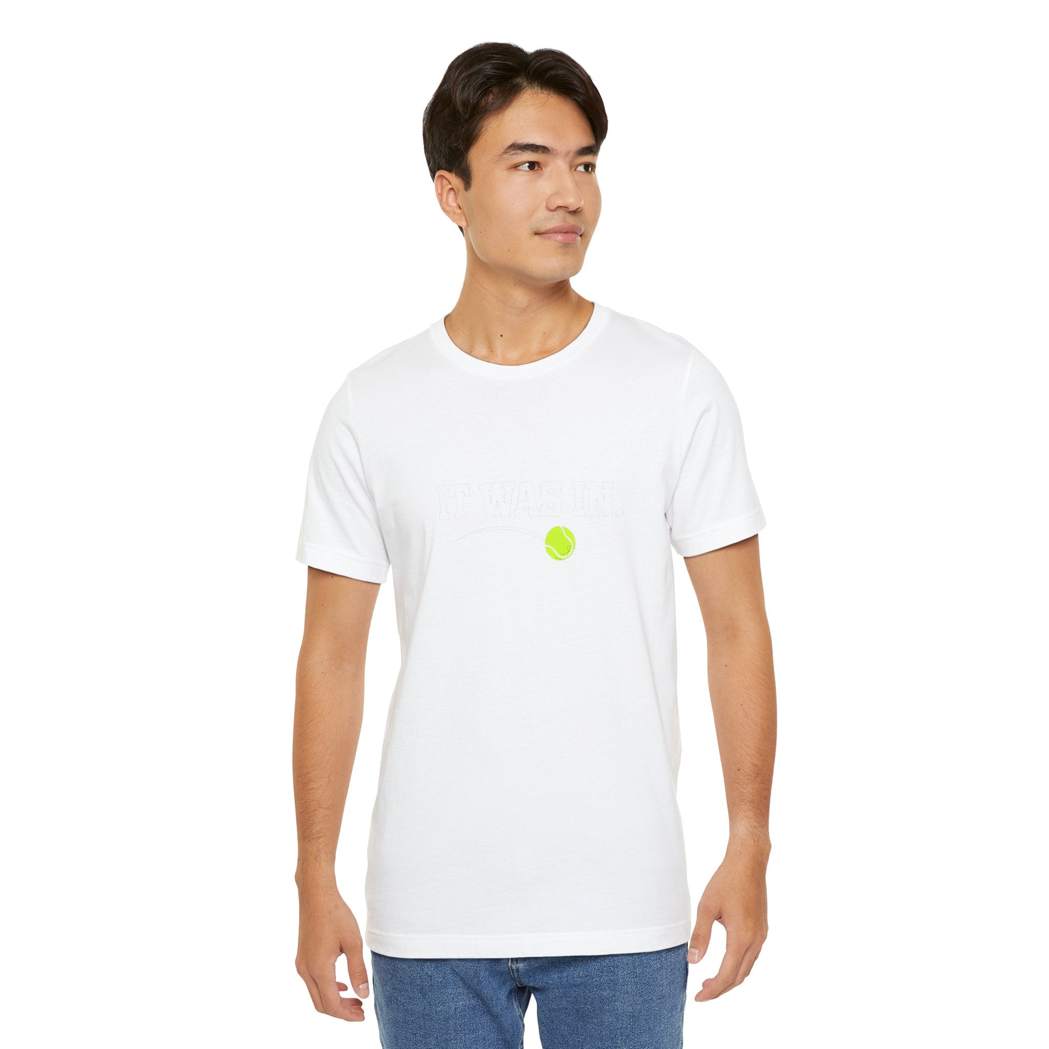 Tennis Minimalist Tee — Neon Tennis Ball Graphic Shirt